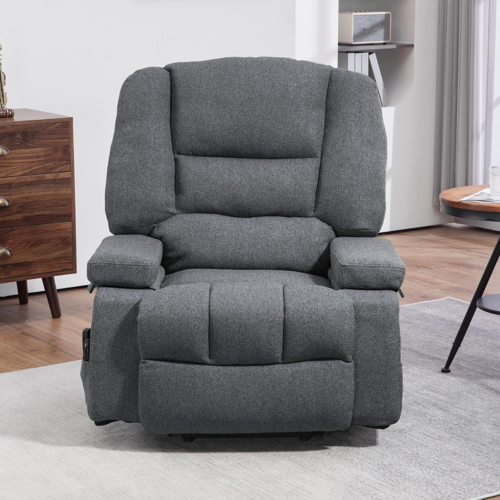  Scaun Masaj cu Ridicare - Vibratii, Caldura & Telecomanda [8]