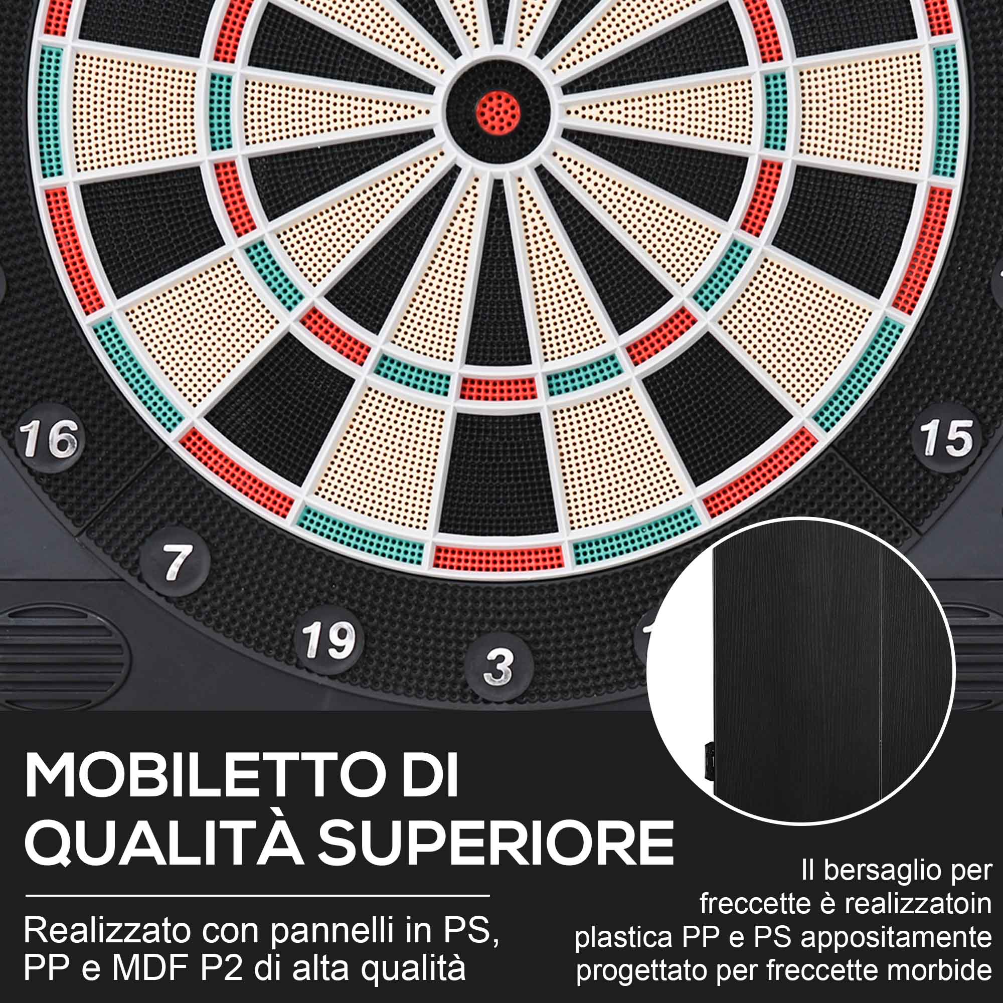 XQmax Bersaglio Per Freccette Con 6 Freccette – Doppia Faccia, Spessore 2 Cm, Consigliato Da Michael Van Gerwen