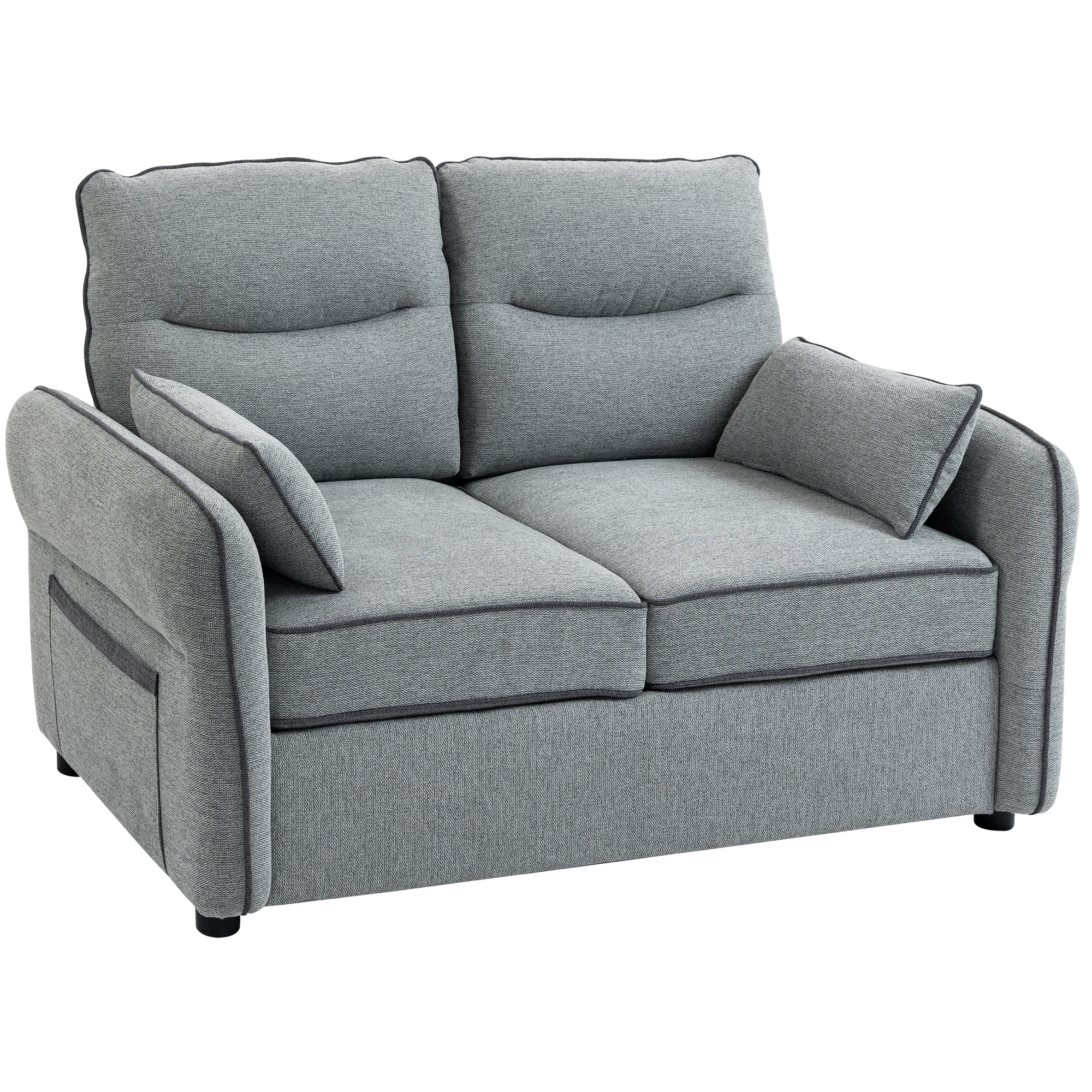 HOMCOM 2-Sitzer-Sofa, Wohnzimmersofa aus ägyptischem Samt 136 cm, 2 Kissen, günstig online kaufen