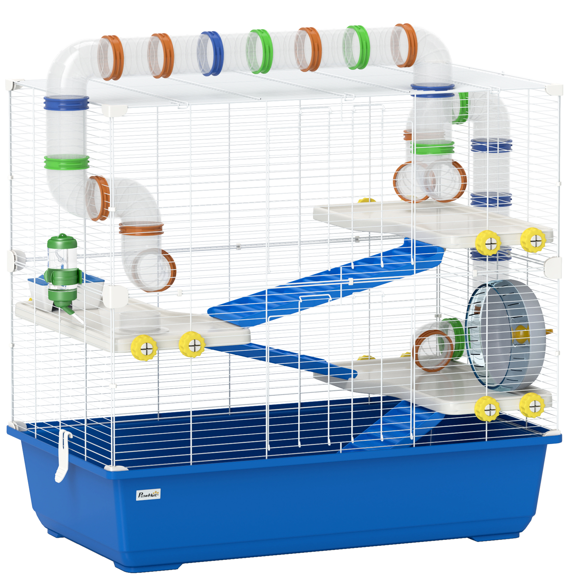 PawHut Hamsterkäfig für Zwerghamster 4 Etagen Nagerkäfig Kleintierkäfig mit günstig online kaufen