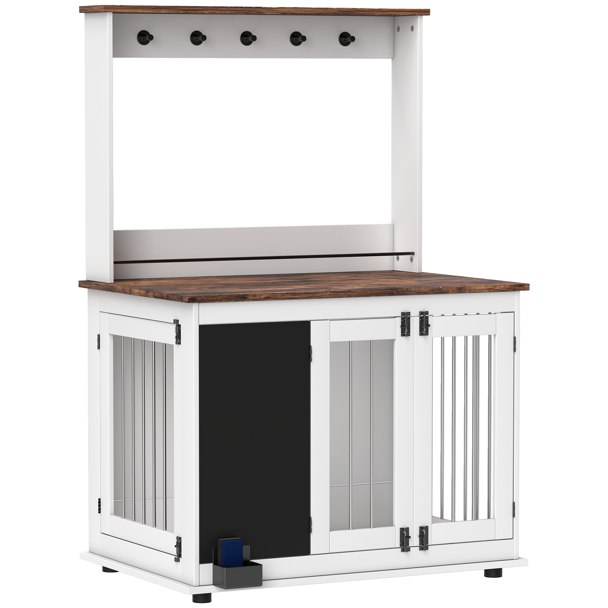 PawHut Hundekäfig für Zuhause, Hundebox mit 3 Türen, Aufbewahrungsregal für günstig online kaufen