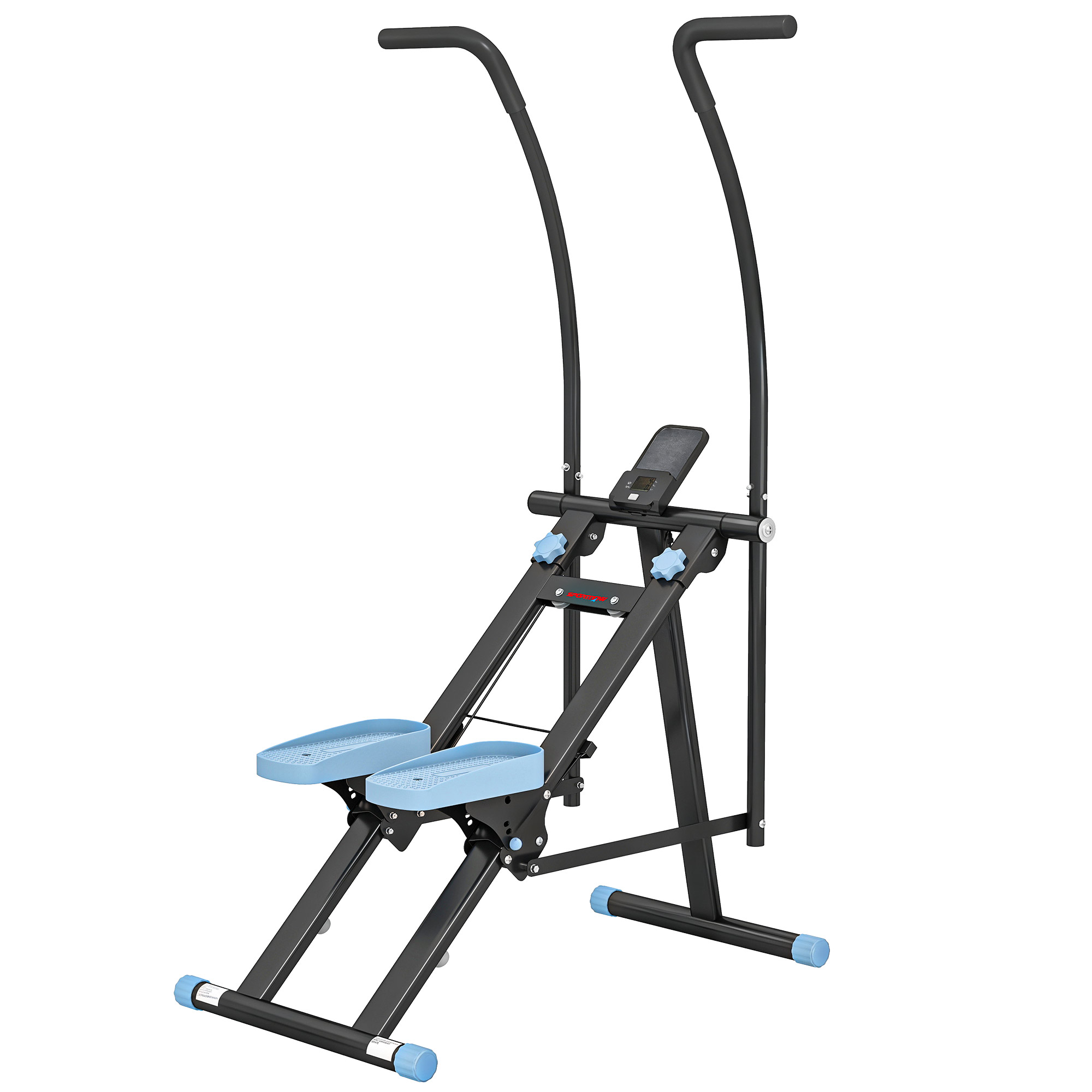 SPORTNOW Stair Stepper for Home Gym Exercise, Vertical Climber Machine with LCD Monitor & Adjustable Pedals for Workout