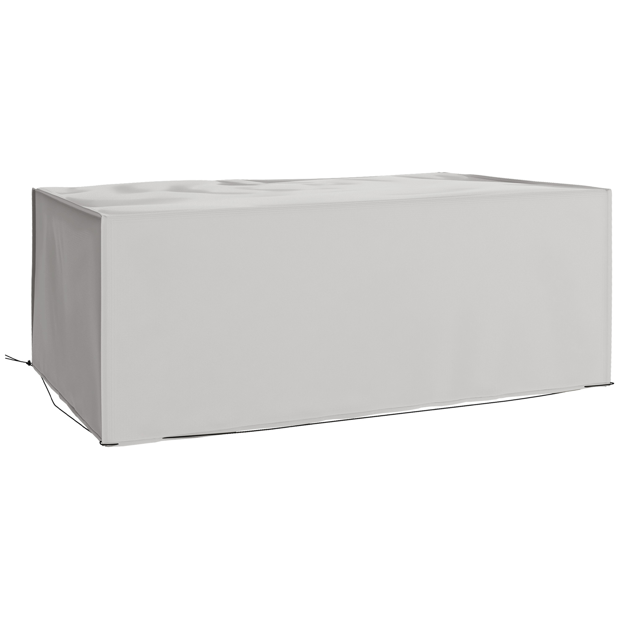 Outsunny Funda protectora para muebles de jardín resistente al invierno, impermeable, anti-UV, lona 600D Oxford, 210 x 140 x 80 cm, Gris   Aosom España