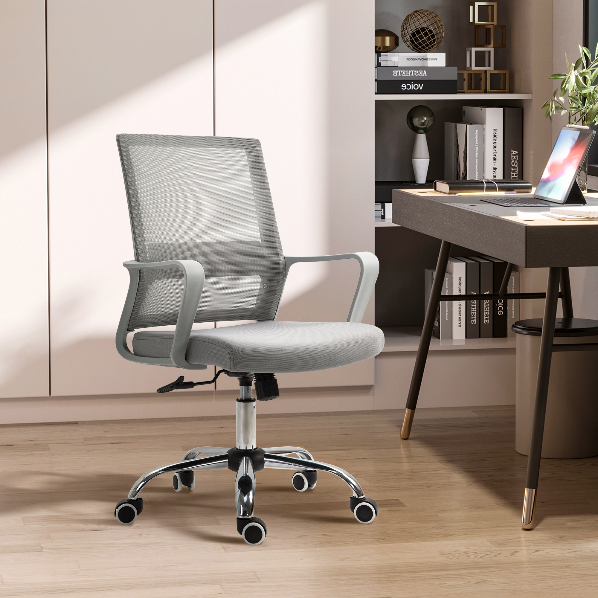 Wahson Chaise de Bureau à roulettes, Fauteuil de Bureau en Tissu