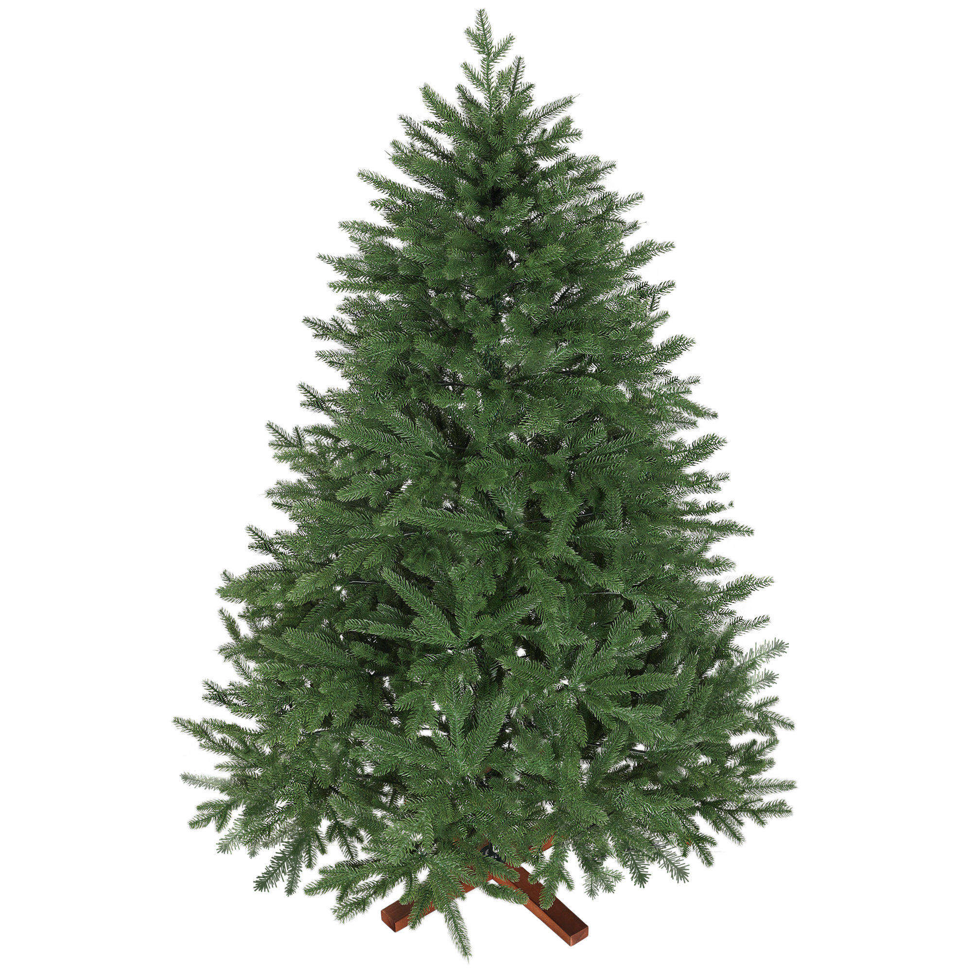 HOMCOM Weihnachtsbaum künstlich 180 cm Christbaum mit 713 Zweigen, europäischer Tannenbaum mit Kiefernholzsockel, Aufbewahrungstasche Grün   Aosom – HOMCOM
