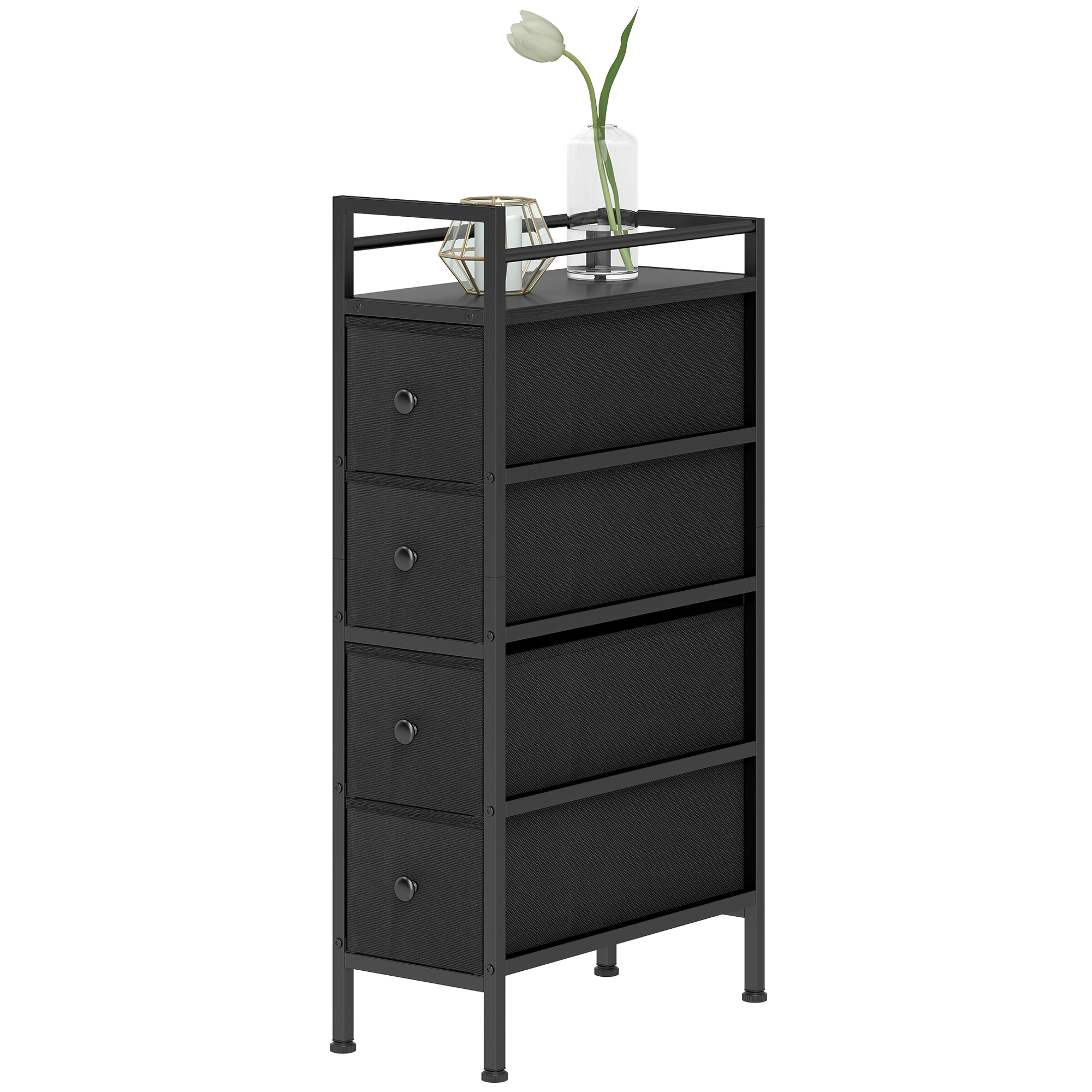 HOMCOM black storage unit in fabric (ref. 83D-156V00BK)