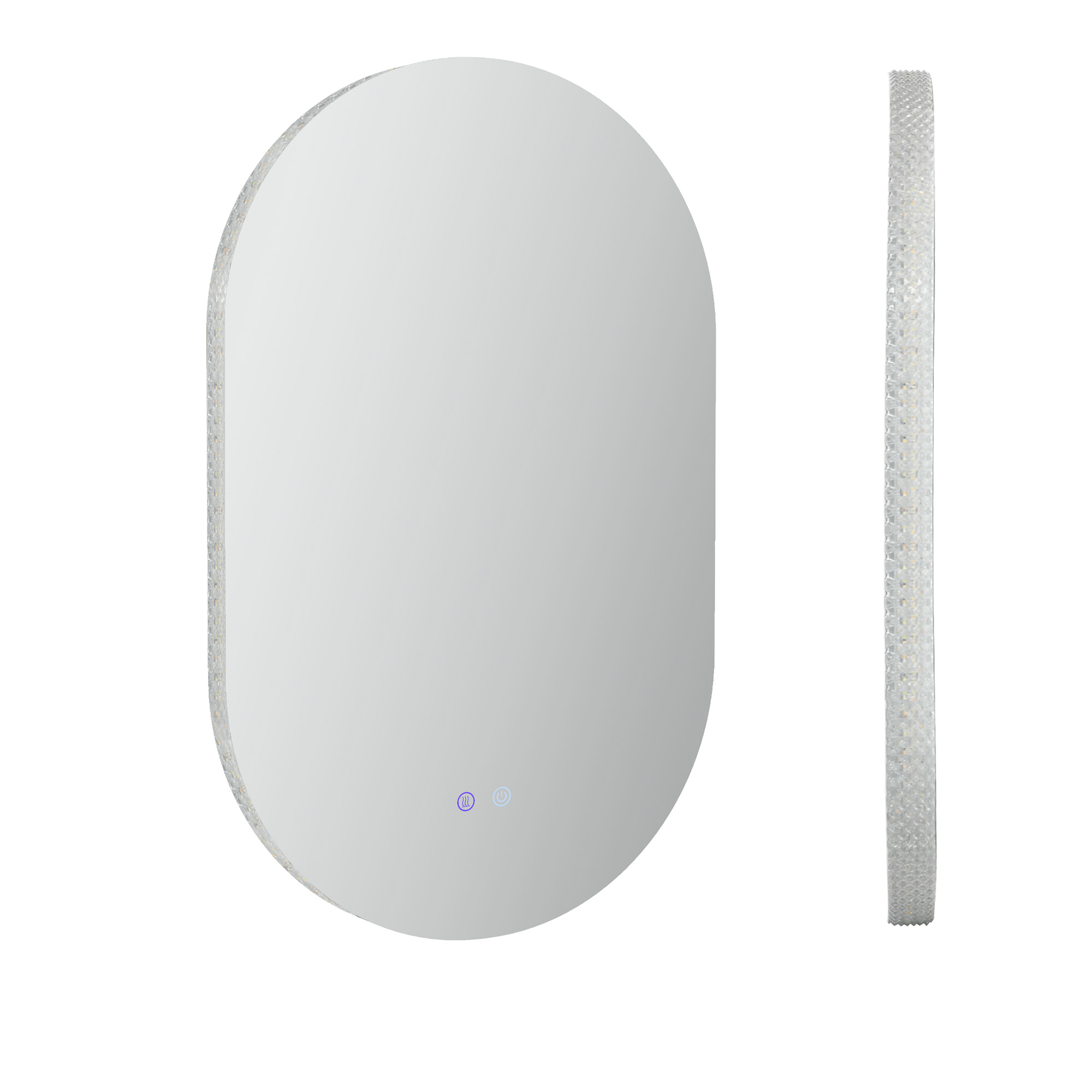 kleankin Espejo de Baño con Luces LED 81x51 cm Espejo de Pared con 3 Colores Interruptor Táctil Función de Desempañado Plata   Aosom España