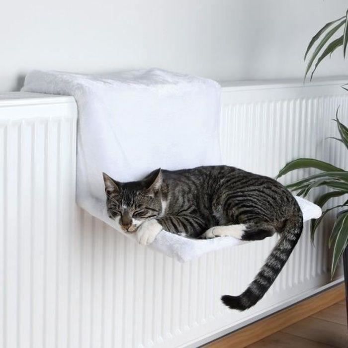 Trixie Blanc Lit Radiateur Pour Chat En Peluche - Image 6