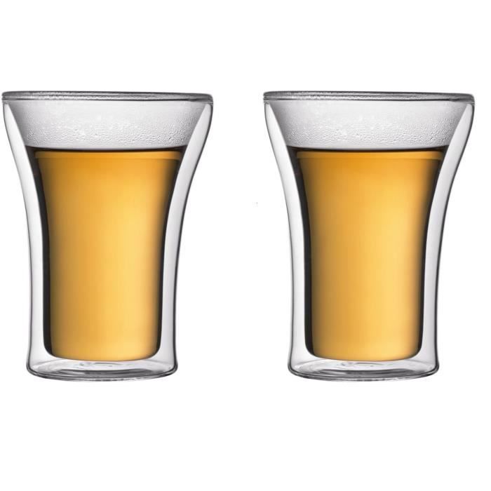 Set 2 verres - BODUM - Assam - Double paroi - 0.25 l - Transparent