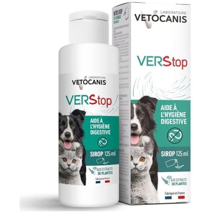 Comparer les prix de Vétocanis sirop contre les vers 125ml chien et chat