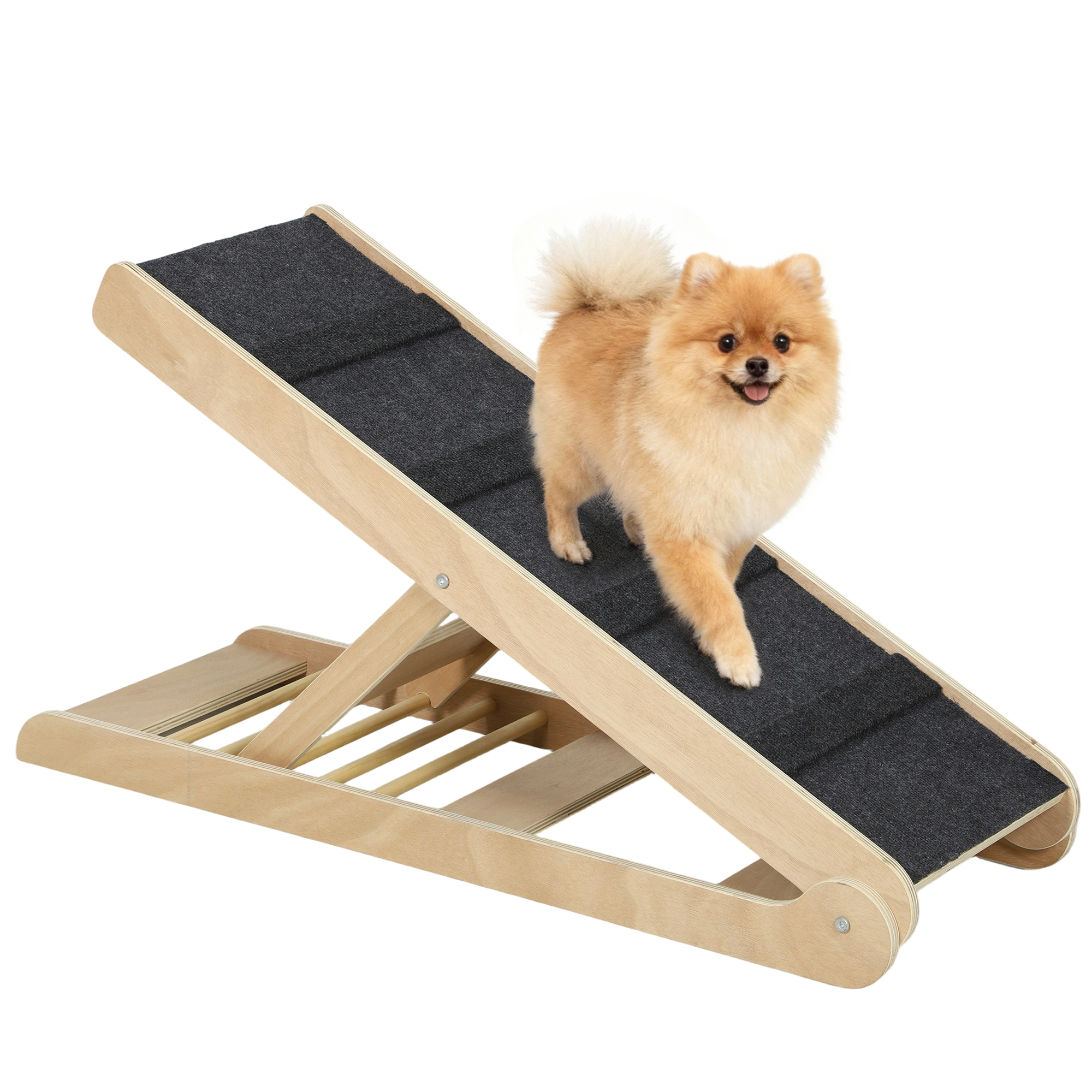 Passeggino Per Cani PawHut Rampa Per Cane, Scaletta Per Cani, Rampa Per Gatti E Animali Domestici Fino 75kg Pieghevole Antiscivolo E Regolabile | Leroy Merlin Rampa Regolabile Altezza 4 Livelli - 9