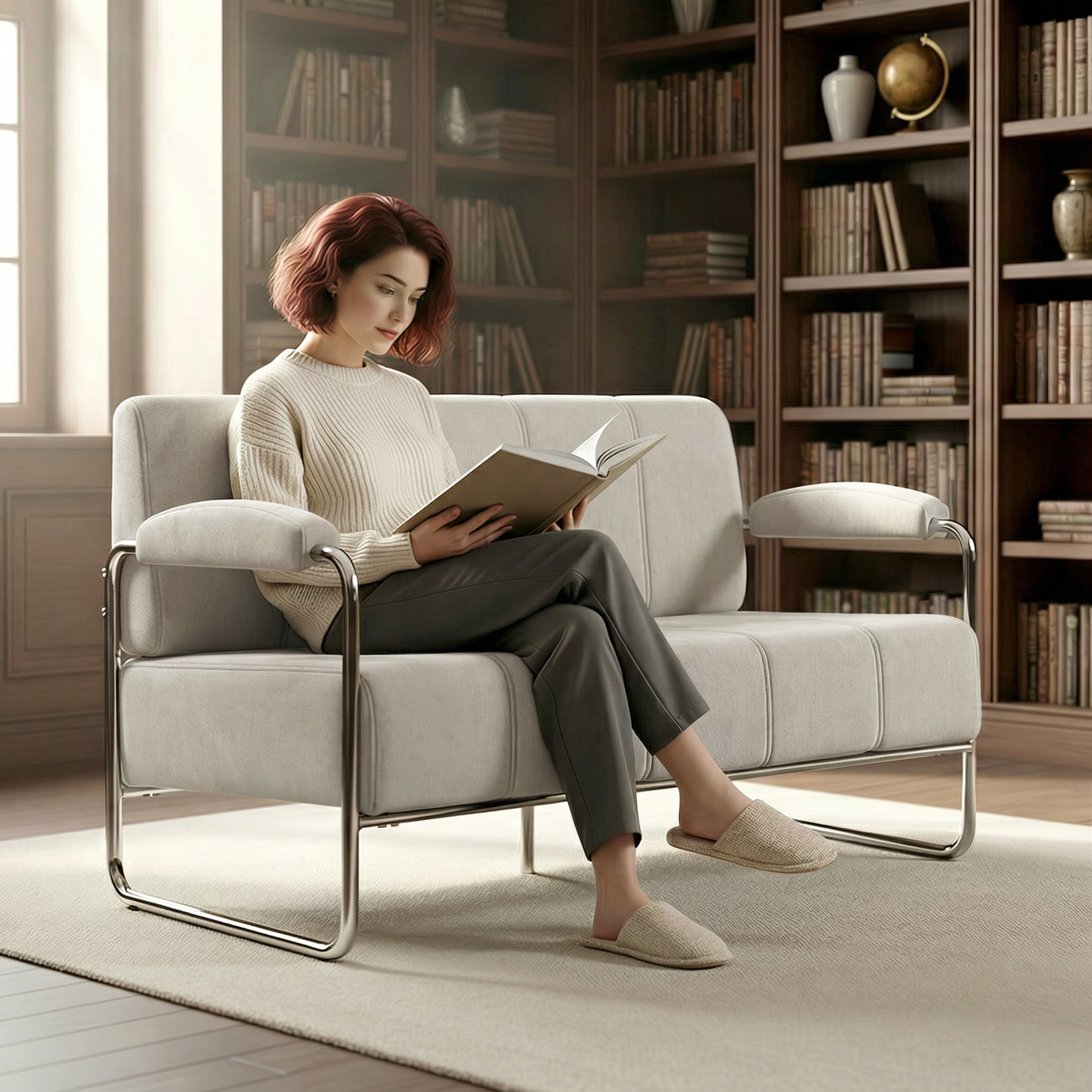 HOMCOM Gepolstertes 2‑Sitzer-Sofa aus Chenille mit Doppelnaht, modernes Zwe günstig online kaufen