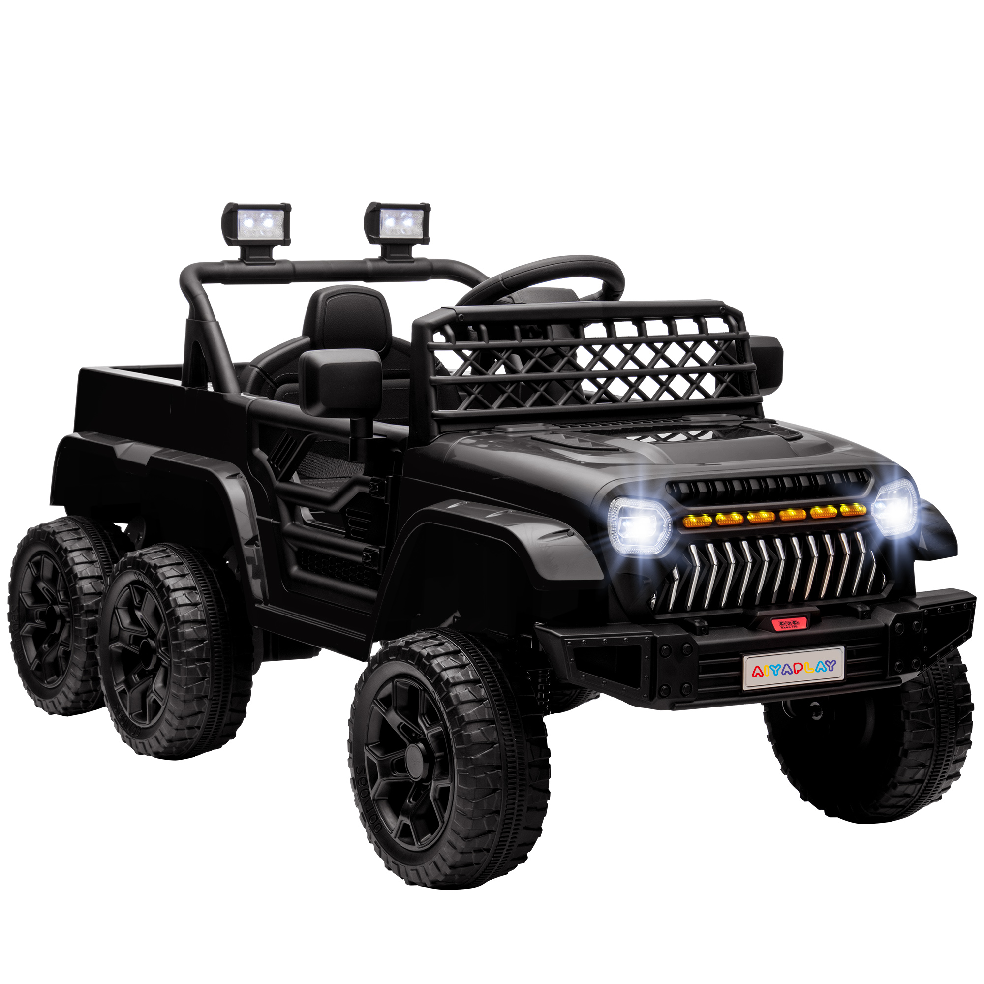 Auto Elettrica Bambini Range Rover 12V – 2 Posti, Telecomando 2.4GHz, 4 Motori, Batteria 14Ah, Per 1-6 Anni (Nero) - 4
