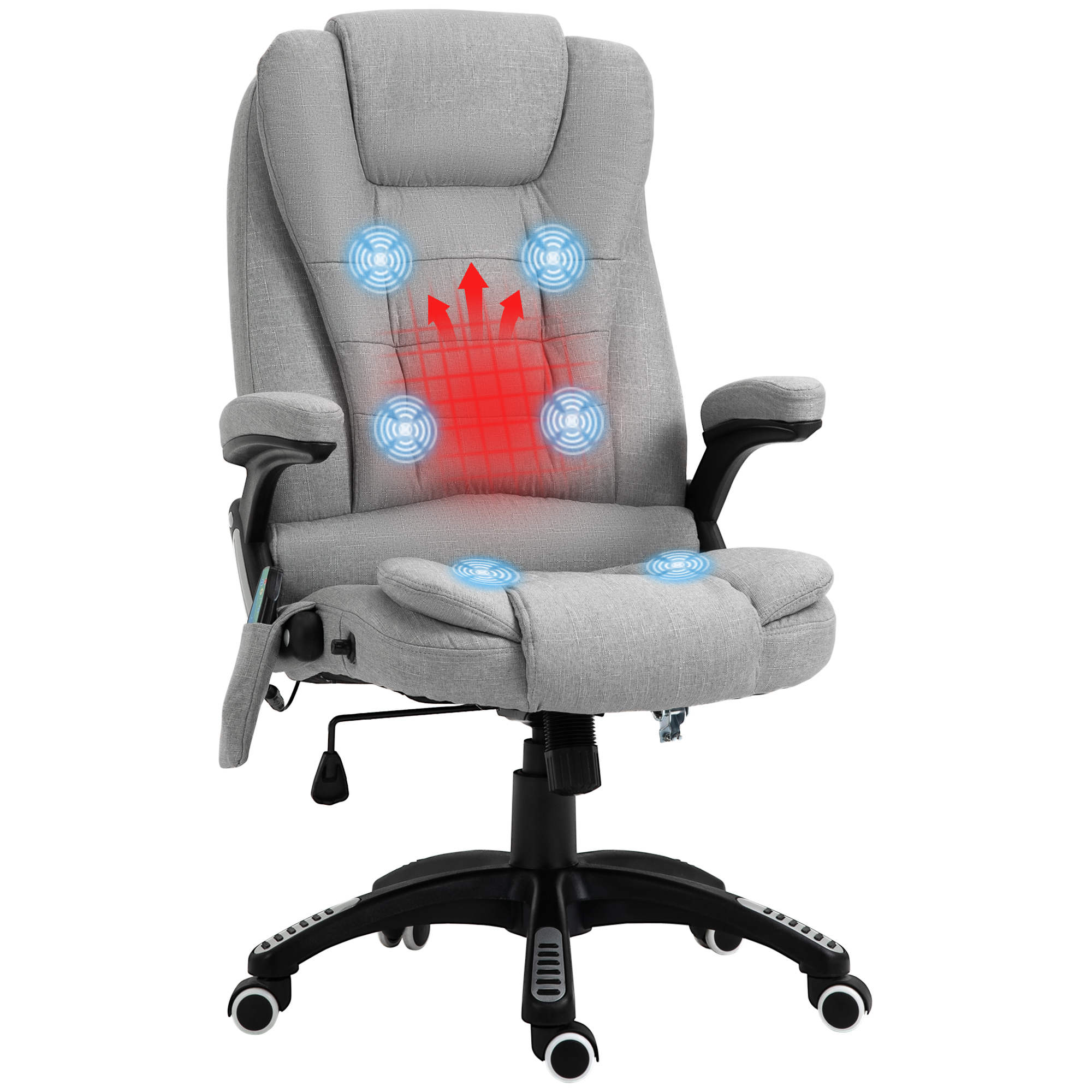 Vinsetto Sedia da Ufficio Ergonomica con Altezza Regolabile e Braccioli