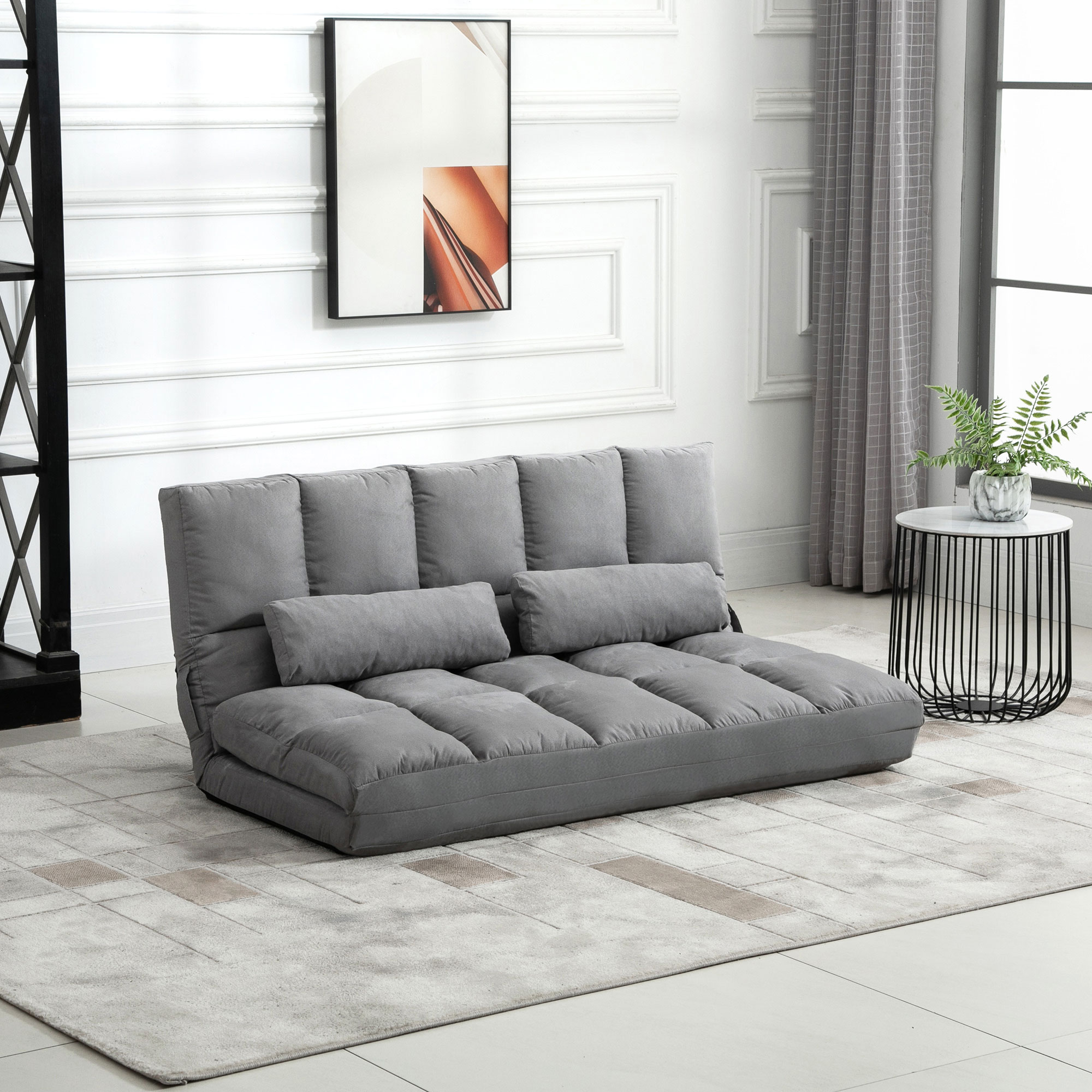 HOMCOM Bodensofa Schlafsofa Bodensofa mit 3-stufig verstellbar Rückenlehne, günstig online kaufen