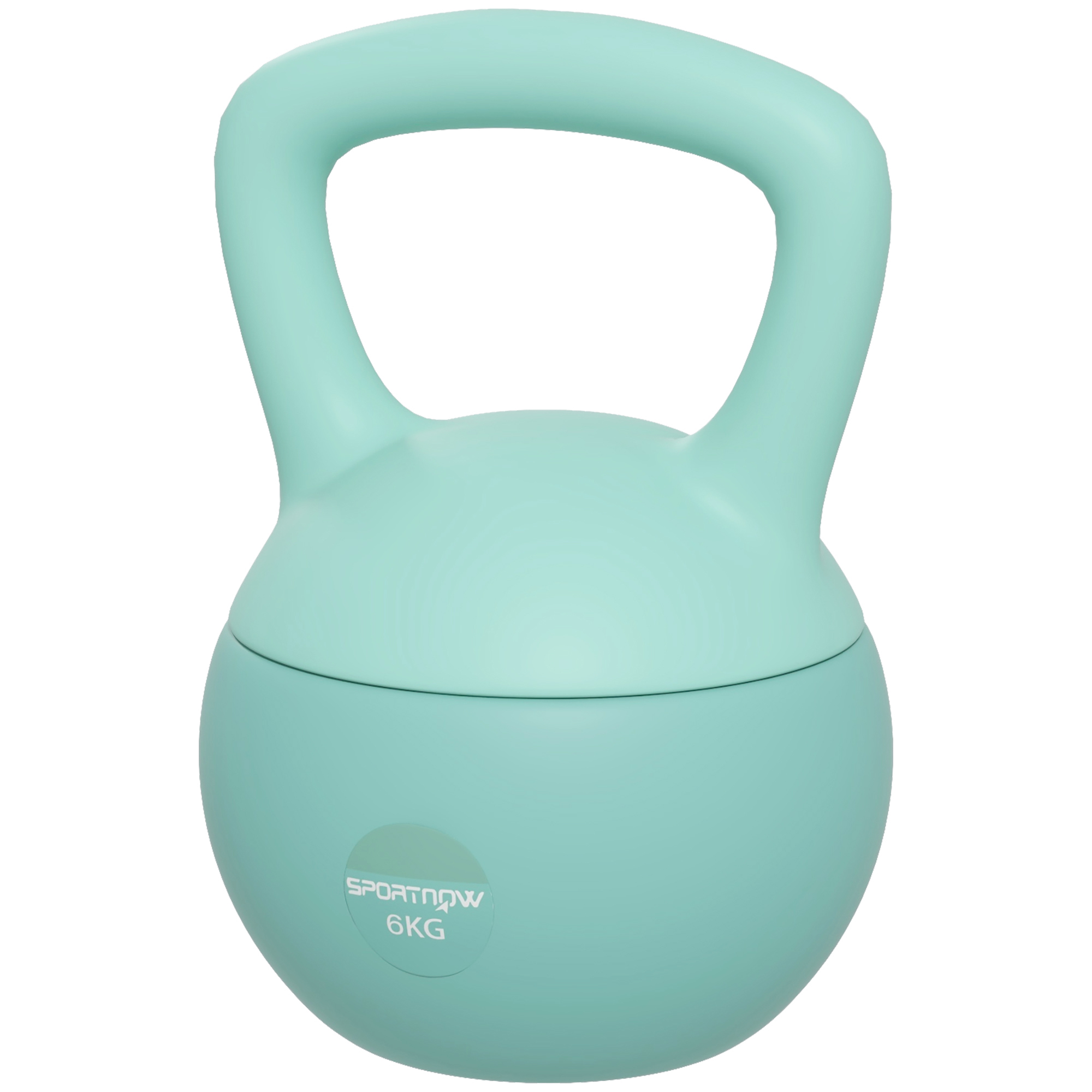 SPORTNOW Kettlebell 6 kg haltère avec poignée antidérapante pour fitness musculation cardio, 19 x 19 x 28 cm vert
