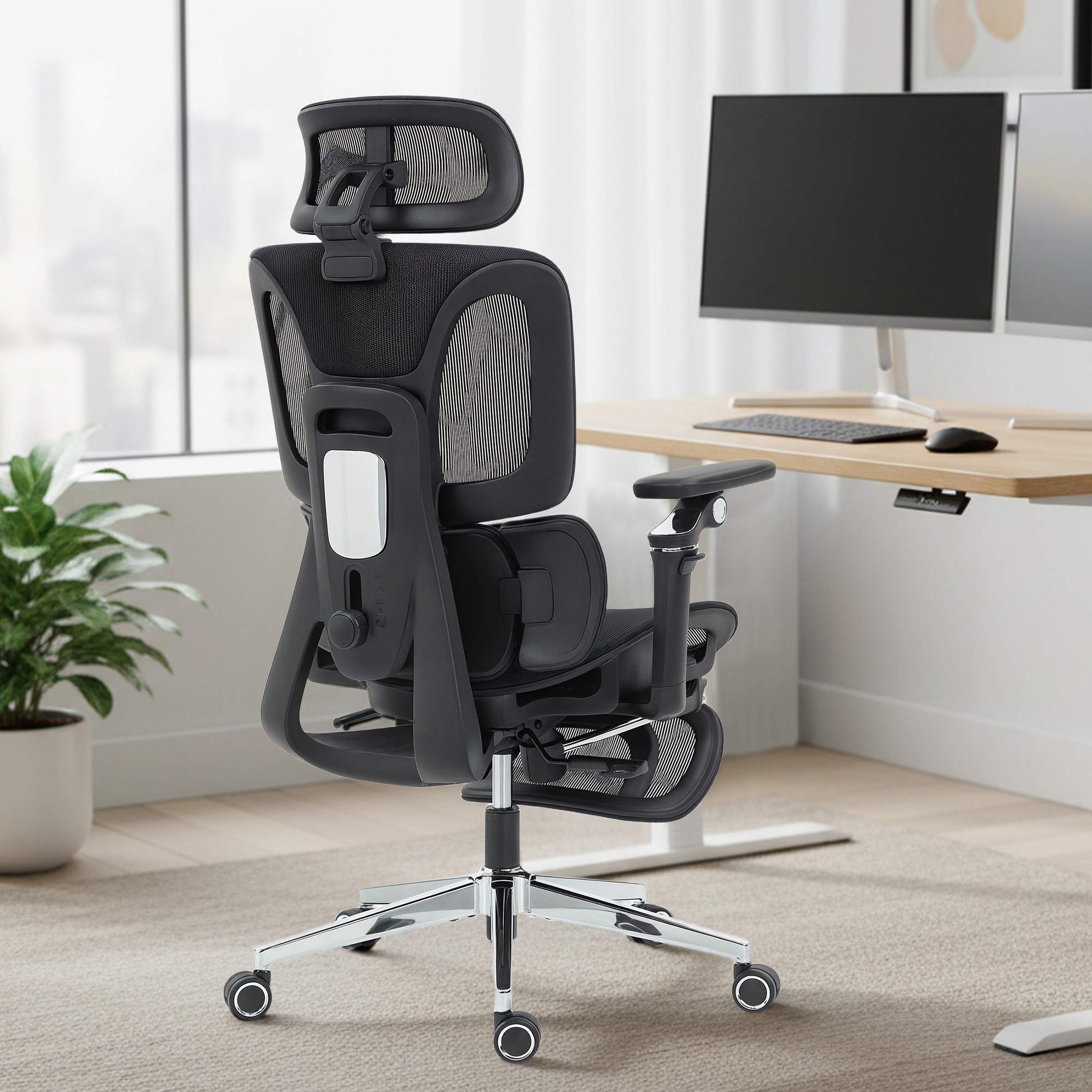 Image 1 of Ergonomic Office Chair High Back Mesh Desk Chair Black