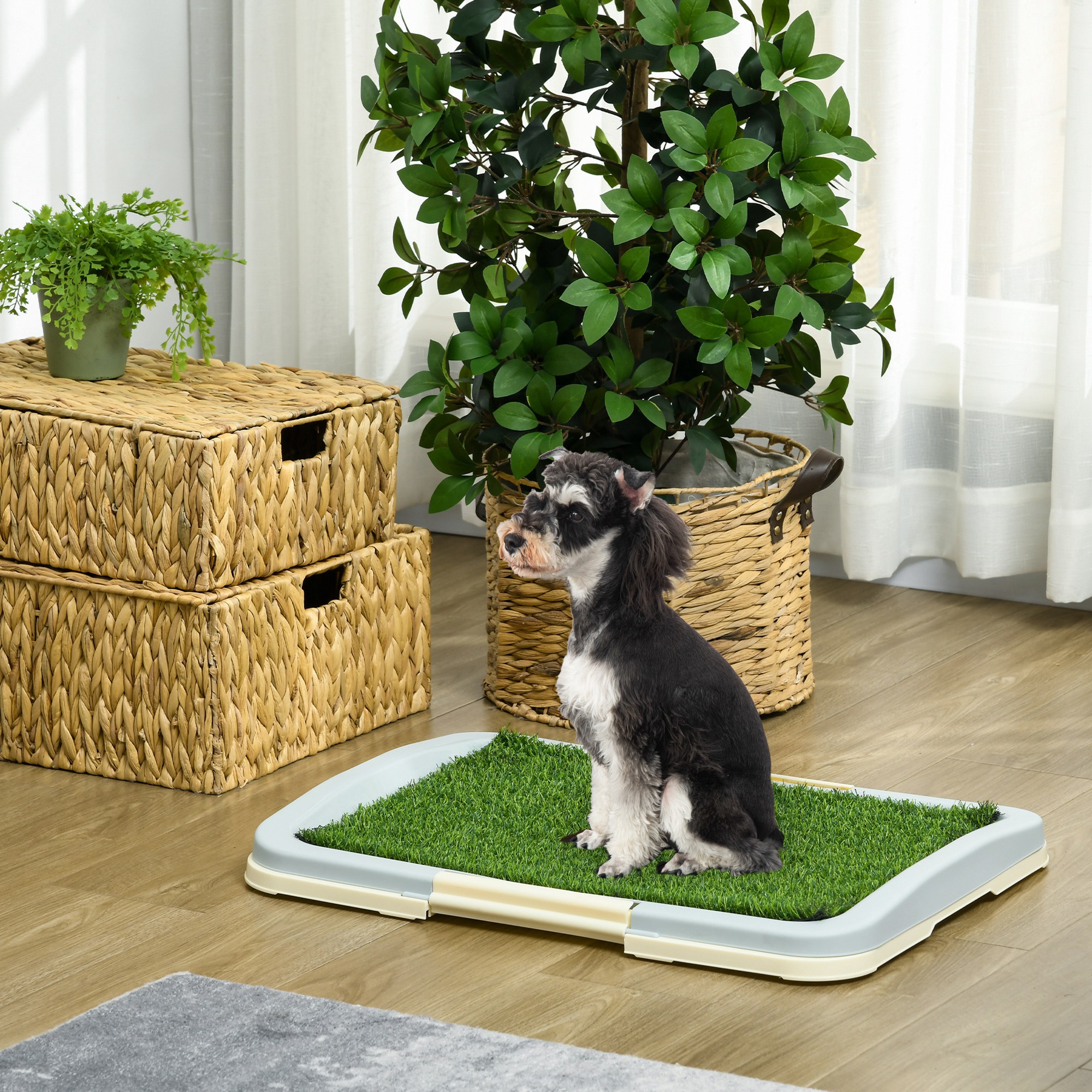 Tapis Pipi Chien Gazon Artificiel - Dressage Chiot Intérieur/extérieur, Lavable, 46x71 Cm - Vert