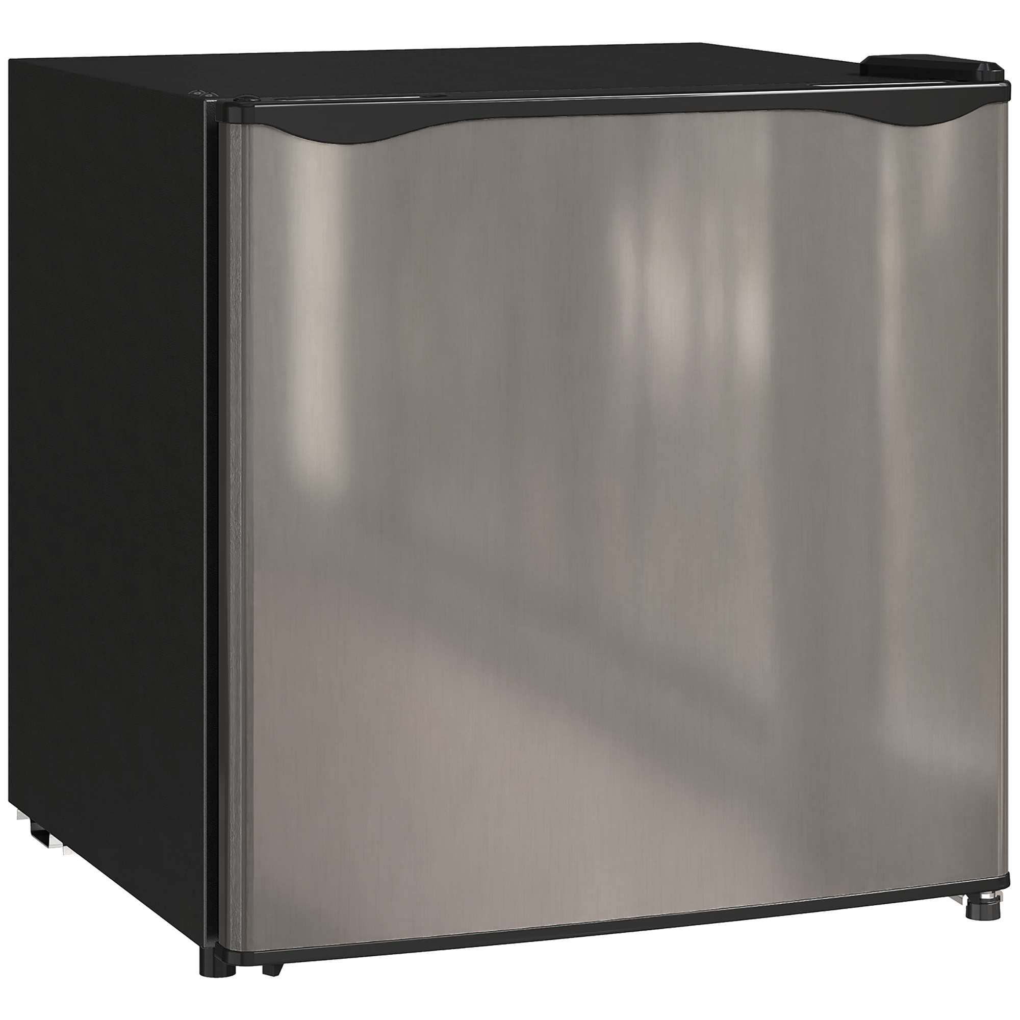 HOMCOM Mini Nevera Silenciosa 46 L Clase E Frigorífico Pequeño con Temperatura Regulable y Puerta Reversible 48x44x49 cm Plata