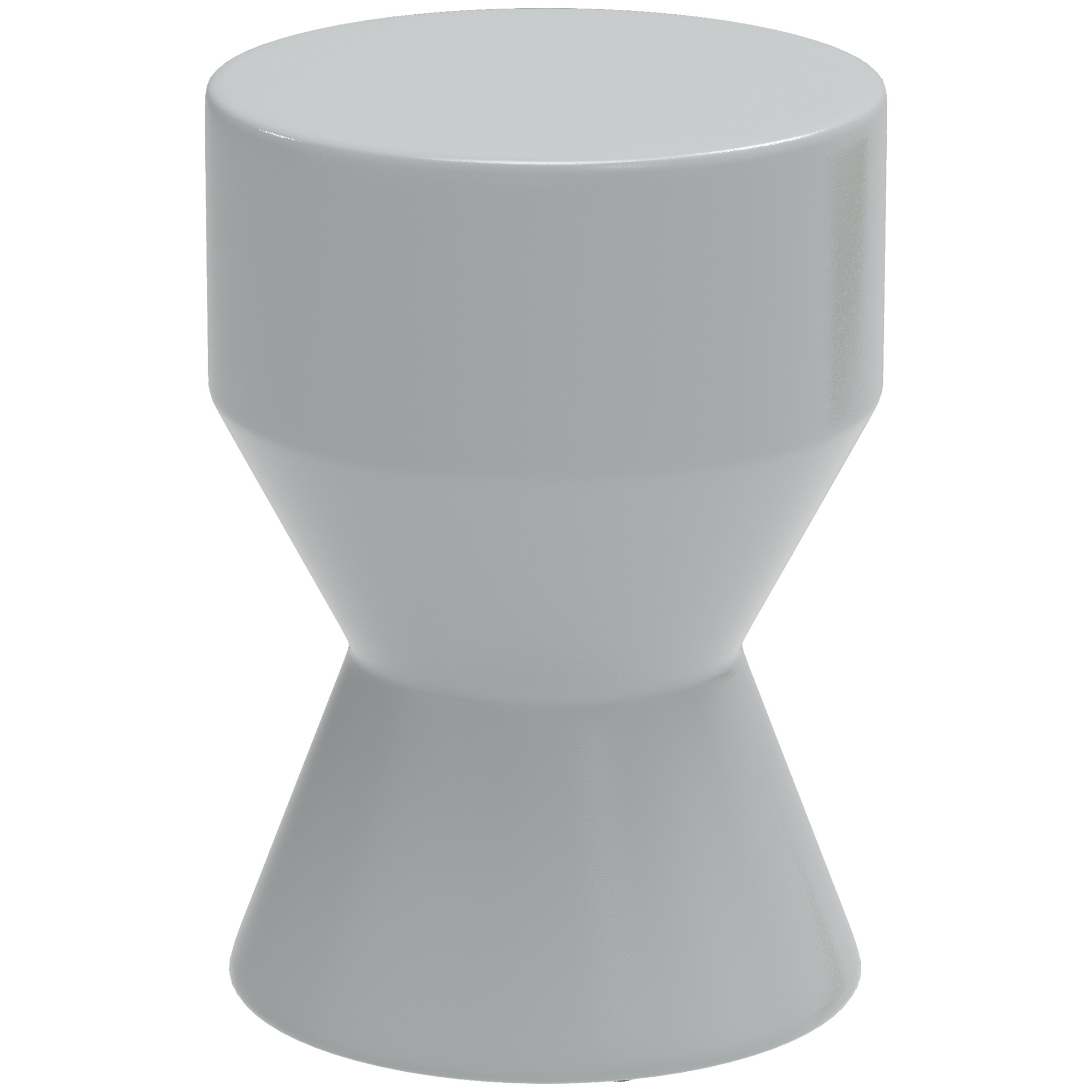 Outsunny Ceramiczny Taboret Ogrodowy 120kg Nośności Ø33 x 45,5 cm Wodoodporny w Kształcie Klepsydry Jasnoszary