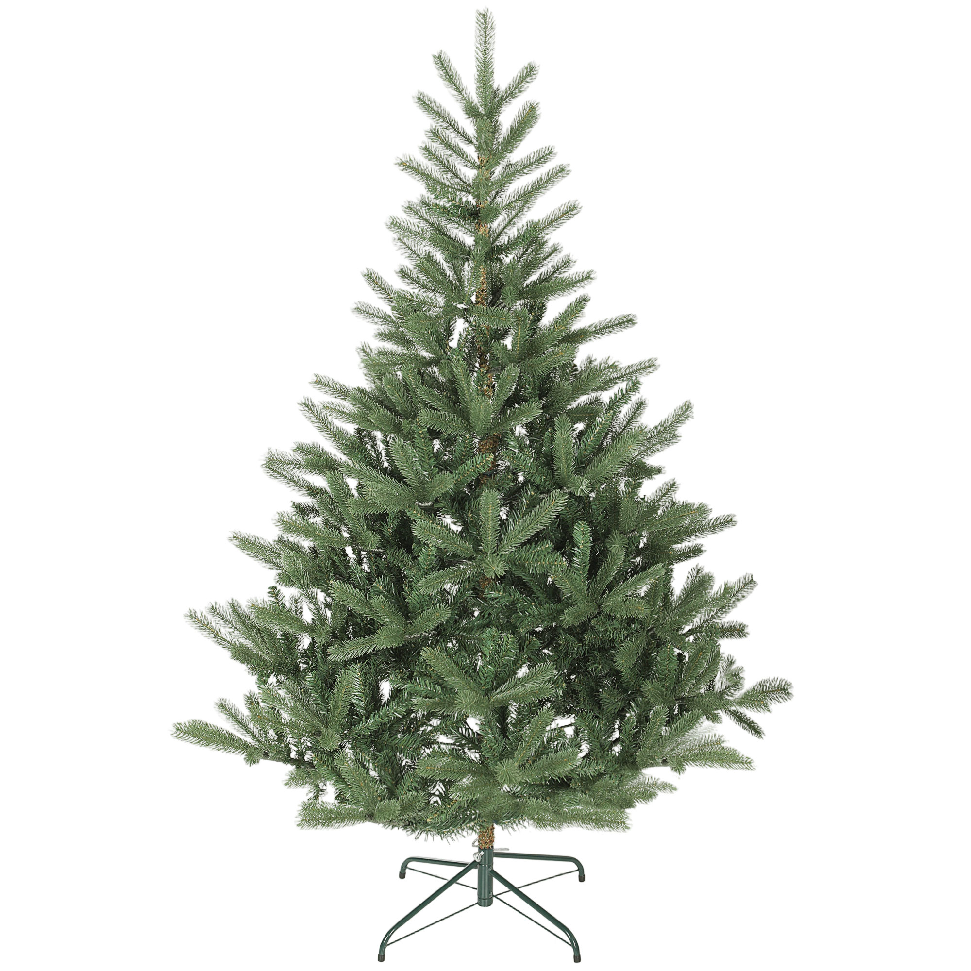 HOMCOM Sztuczna choinka, 180 cm, gęste gałęzie, realistyczny wygląd, ognioodporna, plastik, metal, Zielony | Aosom PL