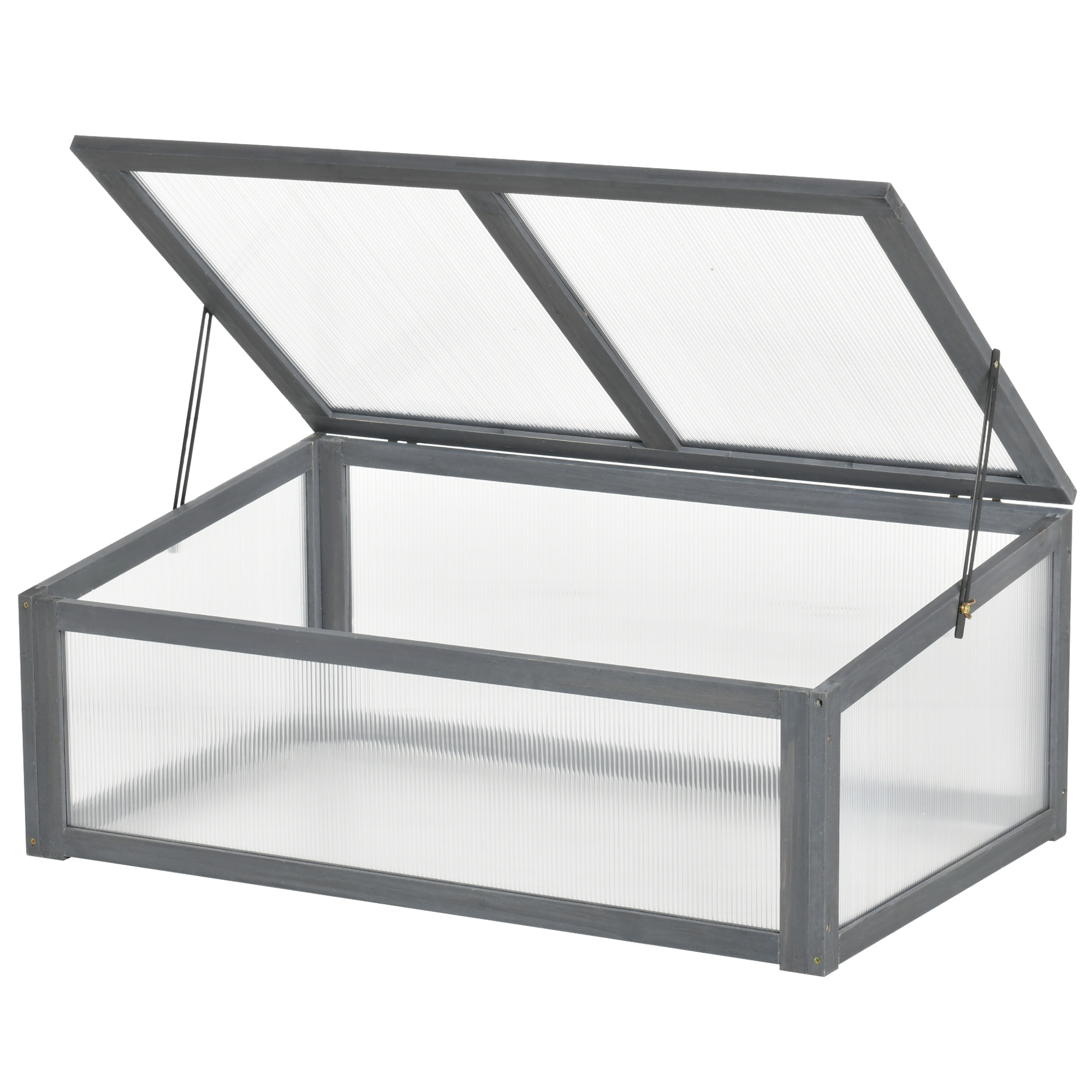 Outsunny Mini-szklarnia, mała szklarnia ogrodowa z płytami PC, Dobra przepuszczalność światła, 100D x 65S x 40W cm