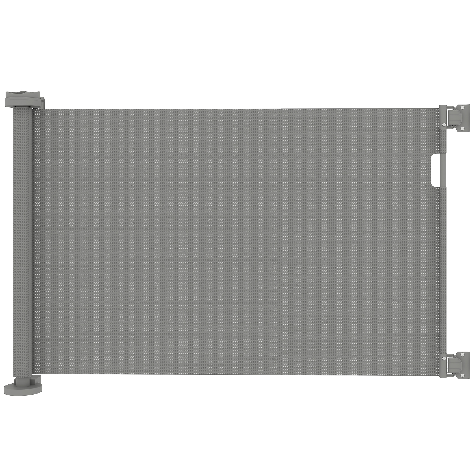 PawHut Rozsuwana bramka ochronna na schody 0-136cm Wysokość 87 cm Bramka dla zwierząt domowych 142 x 10 x 87 cm Szara