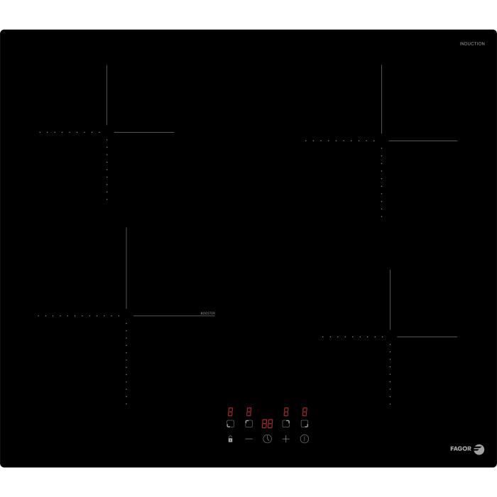 Joom Fagor Table De Cuisson - Fti468 - 59 Cm - 4 Foyers Induction - Verre Noir - Image 6
