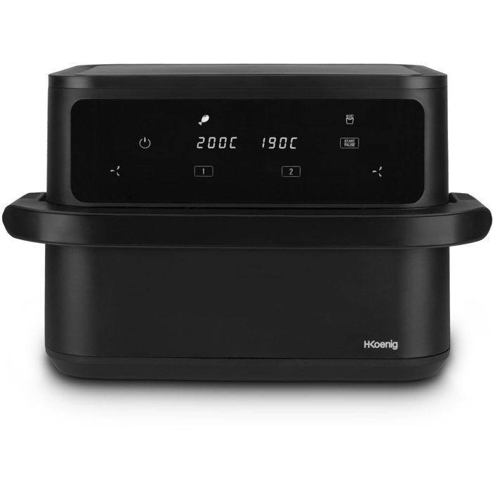 Friteuse sans huile HKoeNIG - FRY960 - Capacité 10L convertible 2 x 5L - 8 programmes de cuisson - 2400W