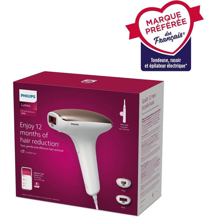 PHILIPS BRI921/00 - Epilateur a lumiere pulsée - Lumea Advanced - Embout corps 4 cm² - Embout précision 2 cm²