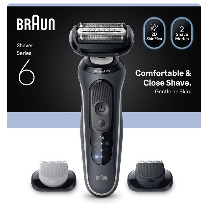 Rasoir électrique BRAUN Series 6 - Noir - Autonomie 60 minutes - Charge rapide 5 minutes