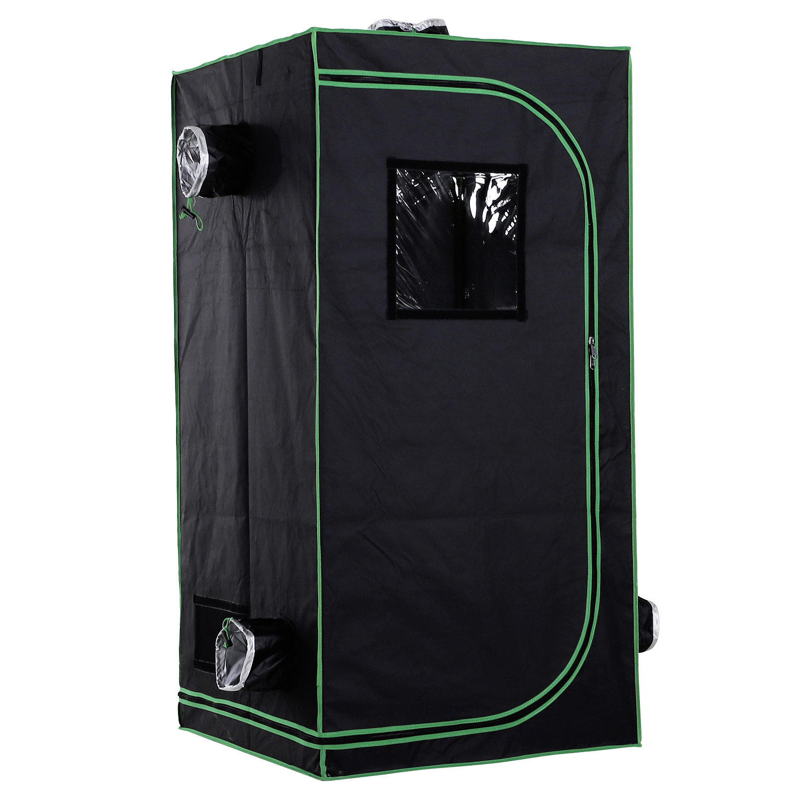 Outsunny Hydroponic Plant Grow Tent, 80L x 80W x 160Hcm-Black/Green   Aosom UK