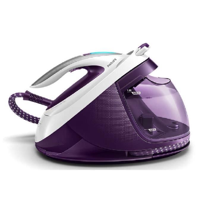 Centrale Vapeur - PHILIPS - GC9660/30 - PerfectCare Elite - 7.5 bars - 1.8L - Blanc/Violet
