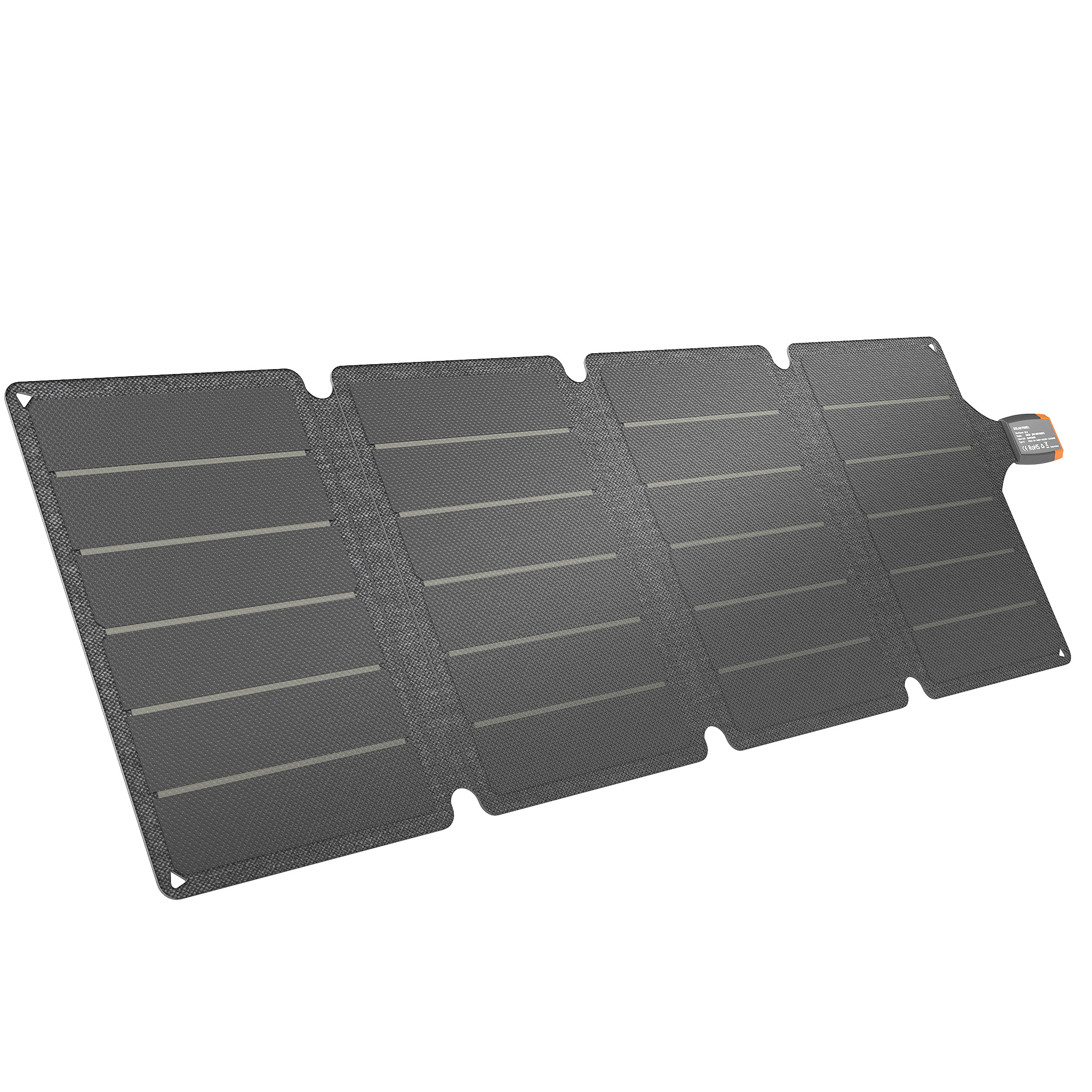 HOMCOM Încărcător Solar 36W Pliabil cu Conector Type-C, Impermeabil IP67 din ETFE, Gri | Aosom Romania