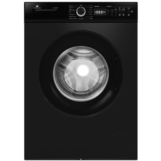 Non Communiqué Noir Mat Lave-Linge Hublot Continental Edison Cell812ibp 8 Kg 1200 Tr/Min Induction - Image 5