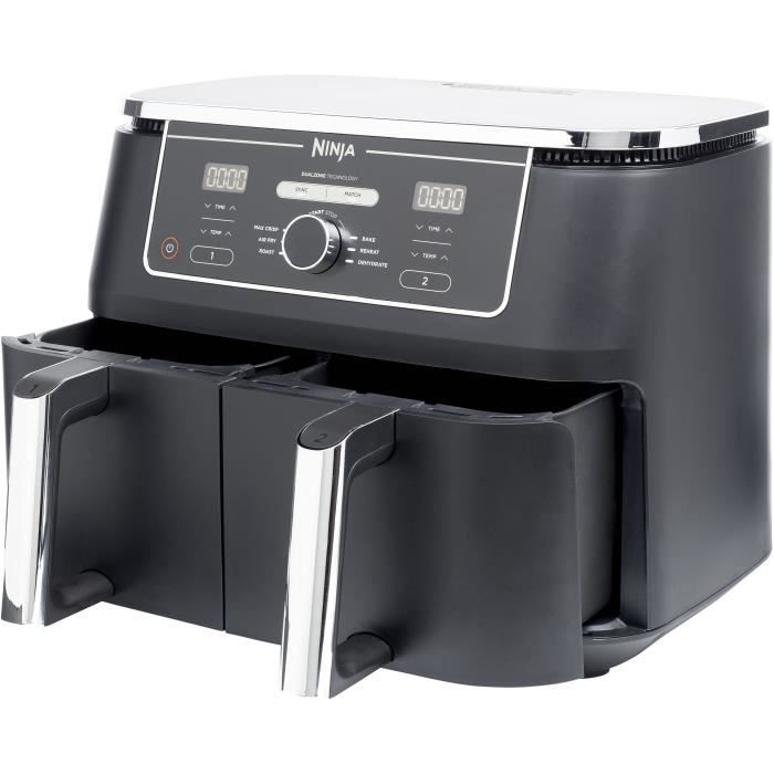 Friteuse Electrique sans huile Dual Zone NINJA Foodi Ma AF400EU 2470W 9 5L 2 tiroirs - Friteuse