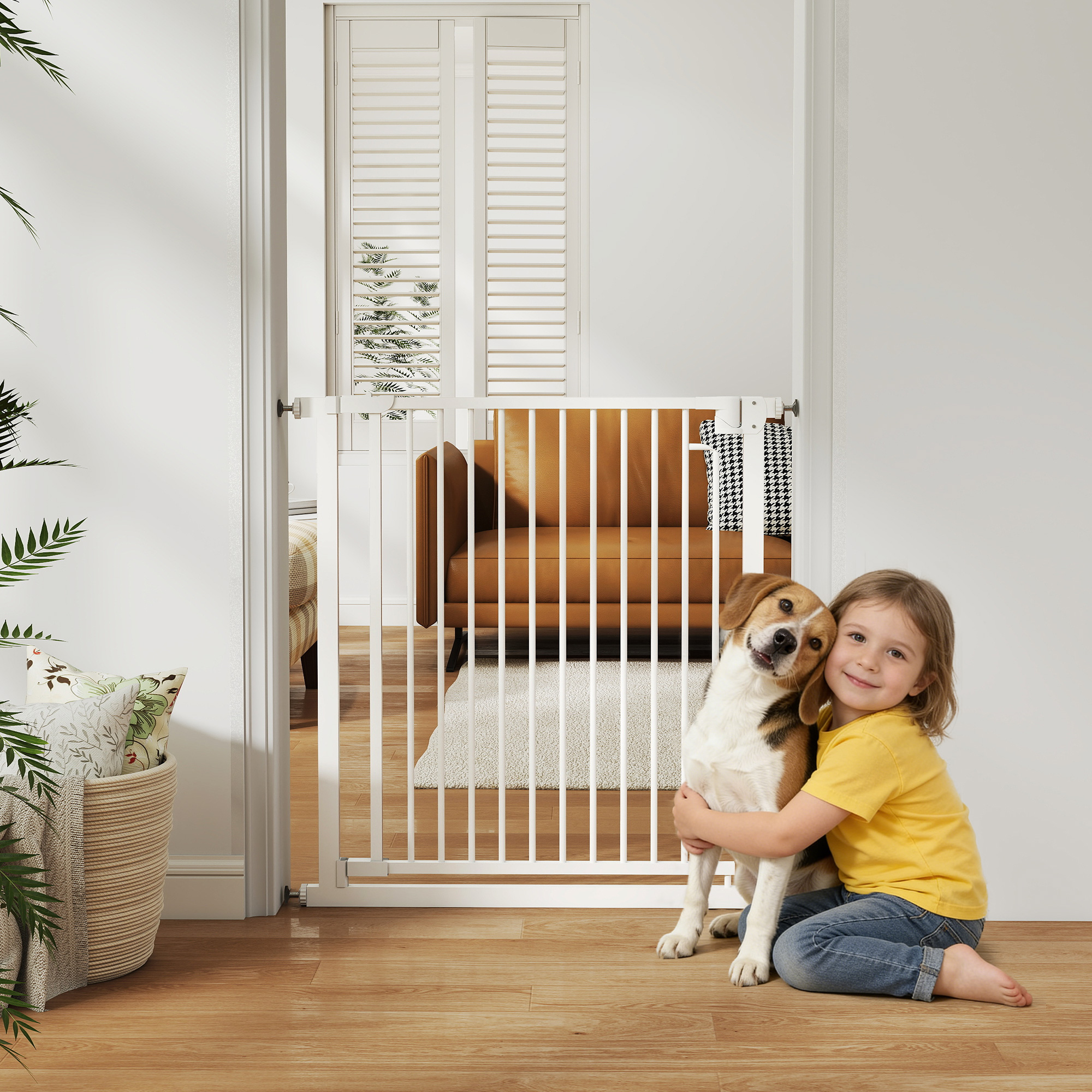 PawHut Treppenschutzgitter Absperrgitter Hund Schutzgitter ohne Bohren 76-8 günstig online kaufen