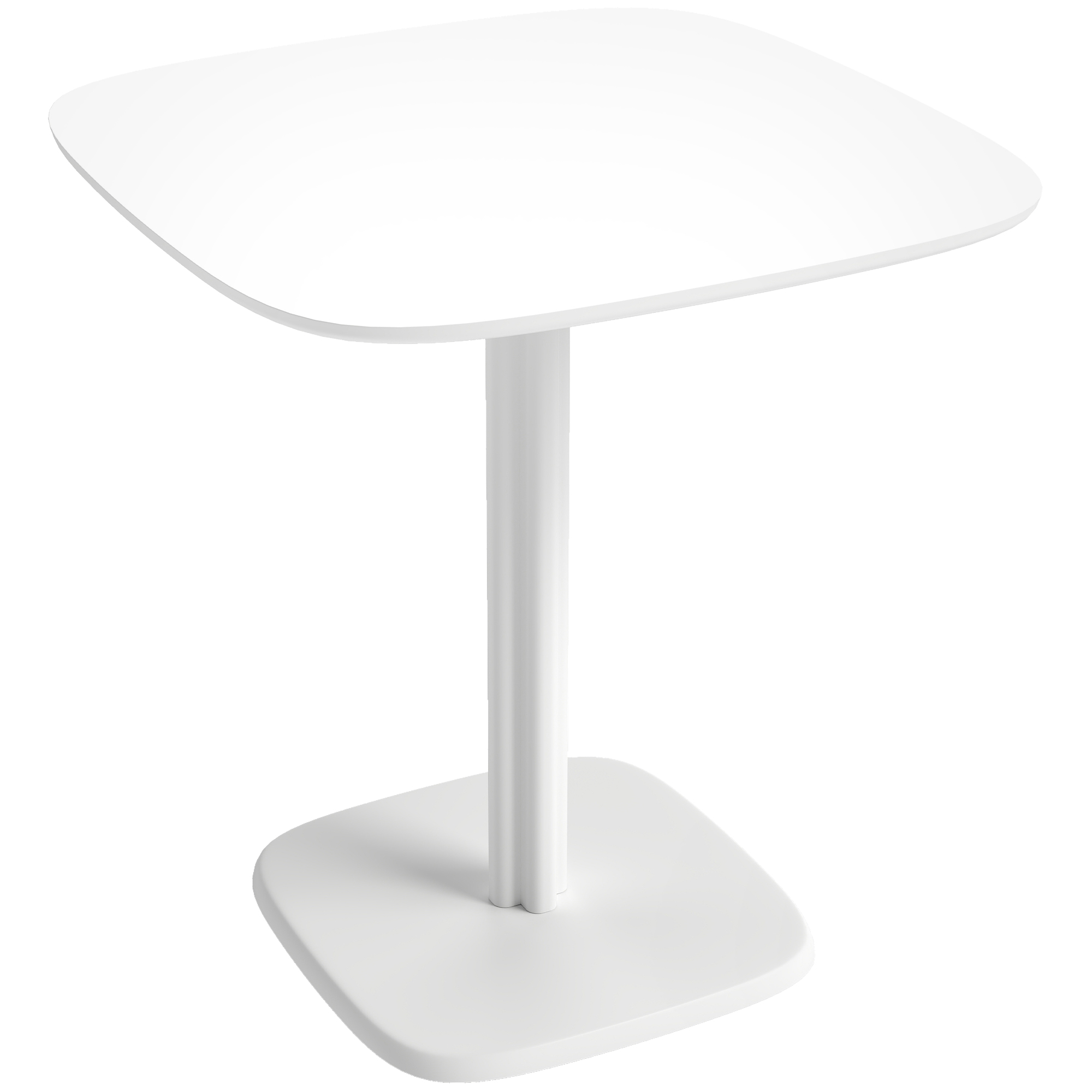 HOMCOM Mesa de comedor para 4 personas mesa de cocina cuadrada estilo moderno con tablero aspecto madera, 70 x 70 cm, blanco