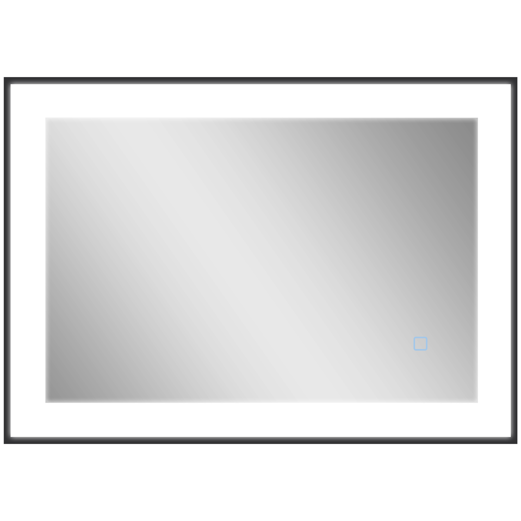 HOMCOM Espejo de Baño con Luz LED 70x50 cm con Iluminación Ajustable Función Antivaho Función de Memoria Negro