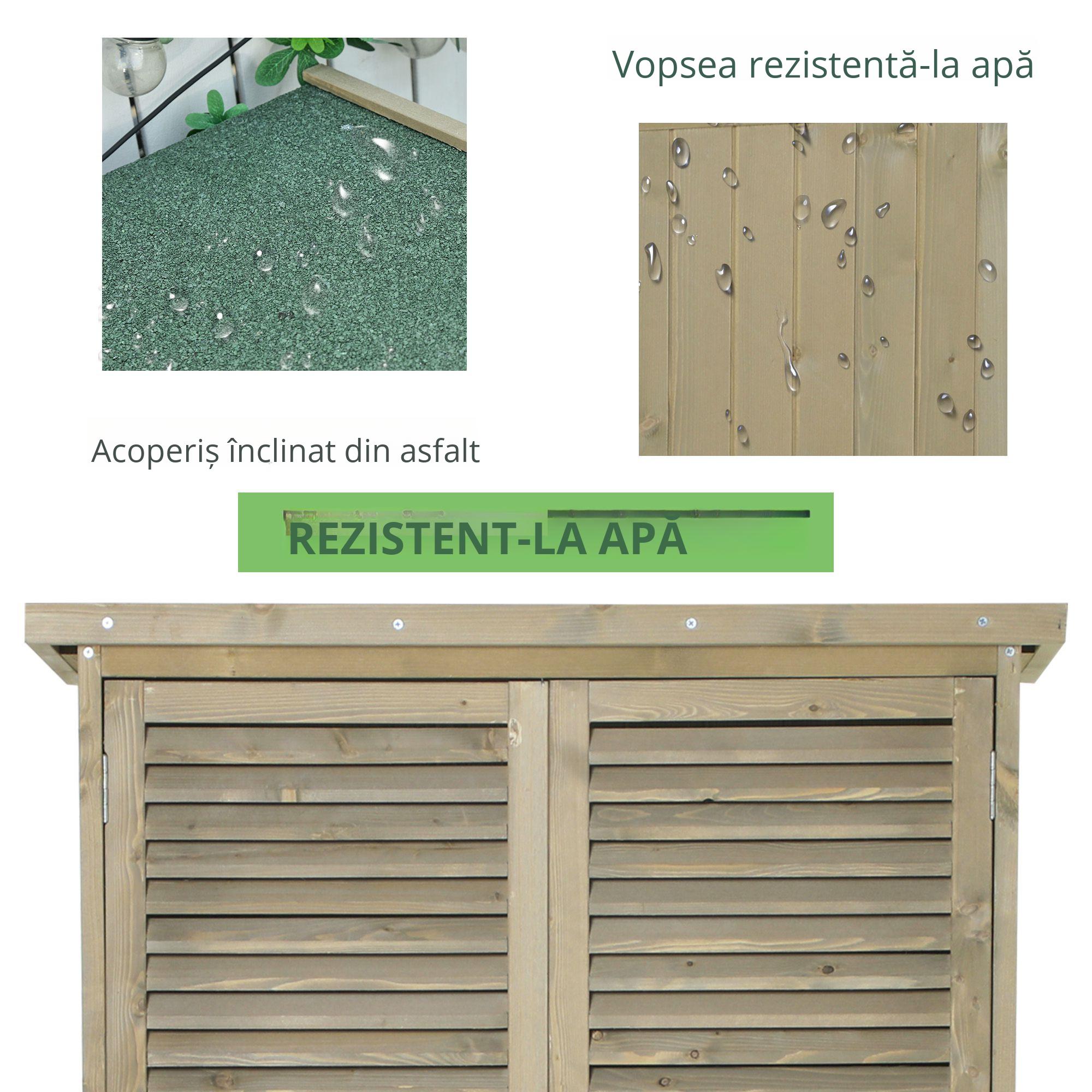  Casuta Lemn Brad - 4 Compartimente, Depozit Gradina [5]