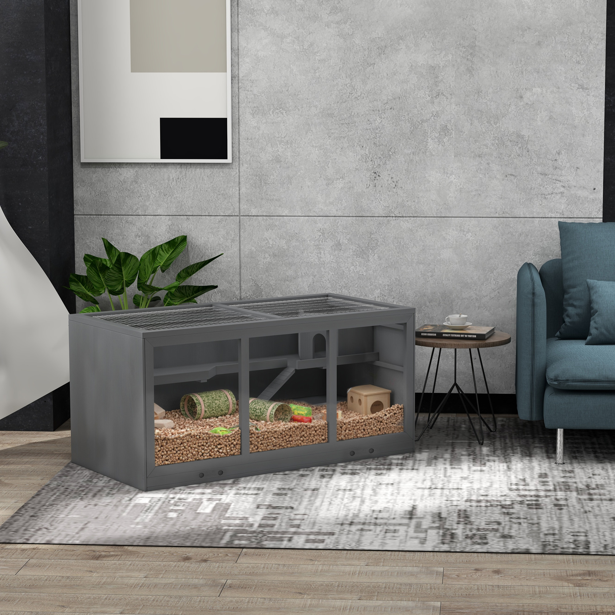 PawHut Zwerghamsterkäfig Nagerkäfig Kleintierstall aus Holz Mäusekäfig mit günstig online kaufen