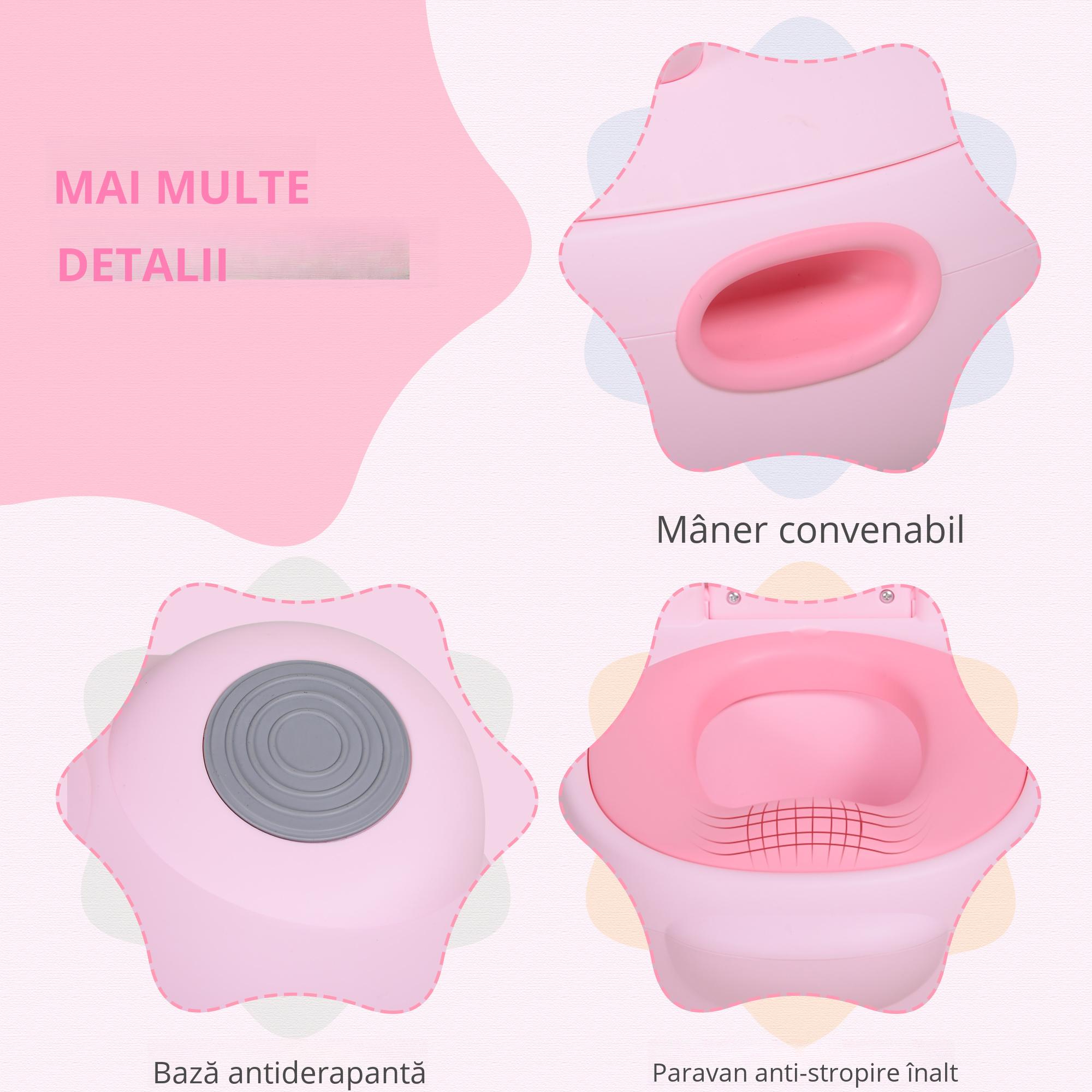  Olita Copii Hipopotam Roz - Antialunecare, de la 6 Luni [6]