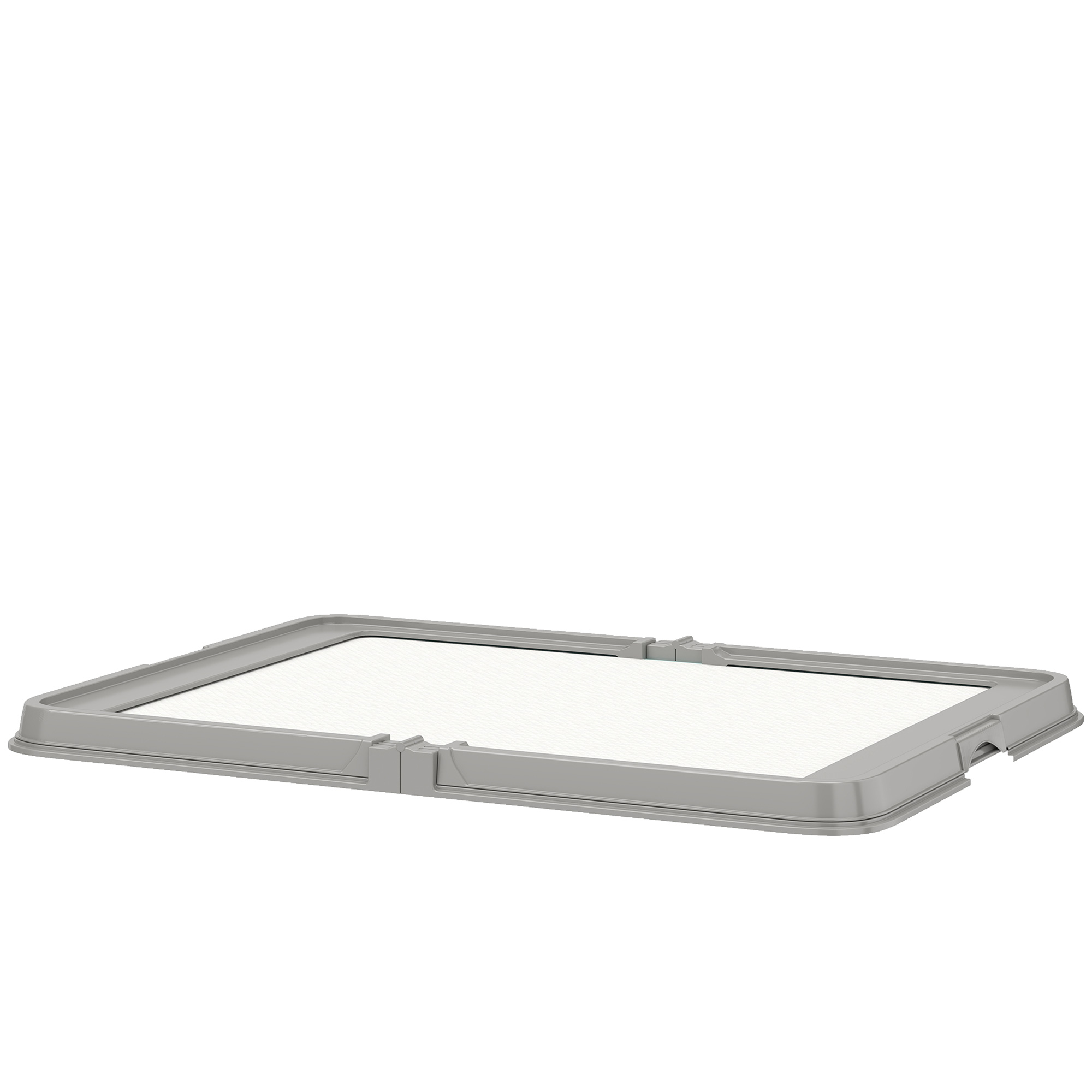 Comparer les prix de PawHut Toilette pliable pour chiens 86x62 cm Plateau sanitaire Chiens Entraînement 3 alèses Pieds antidérapants Gris