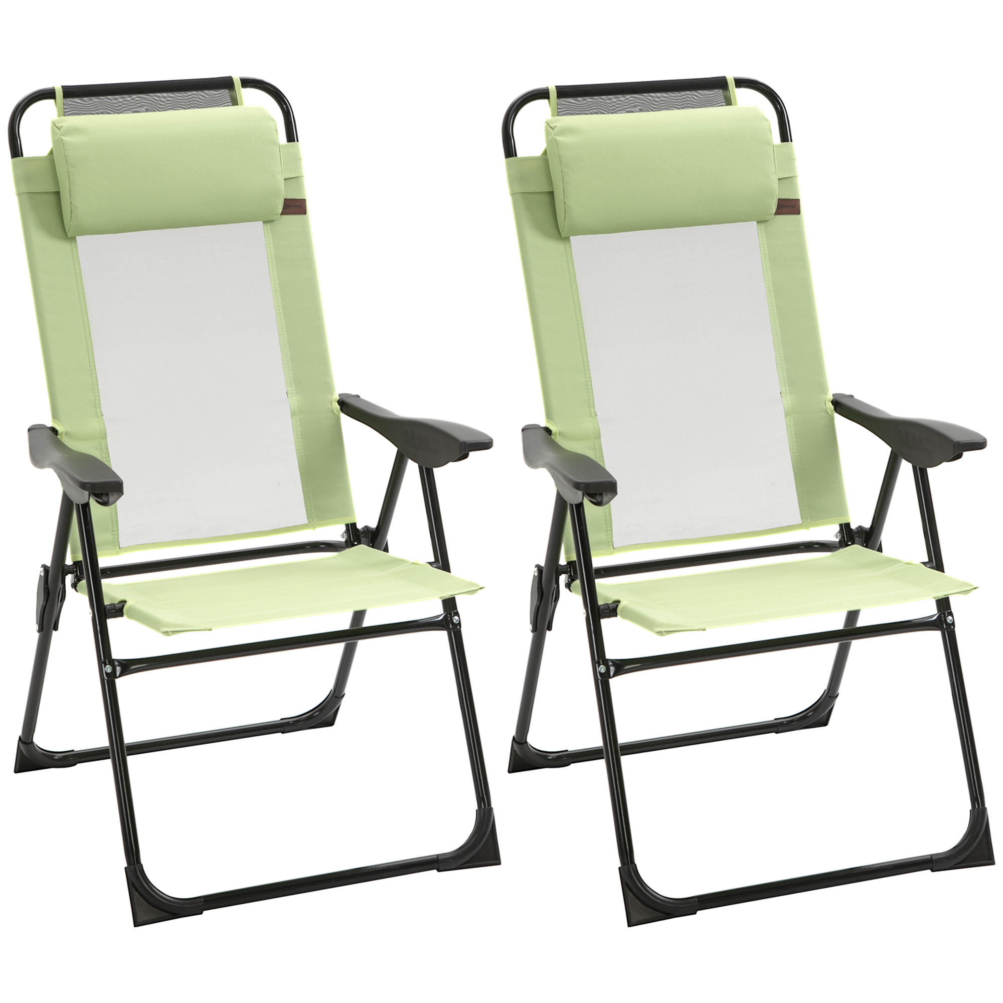 Picture of Folding Garden Chairs Set of 2 5-Position Recliner Camping