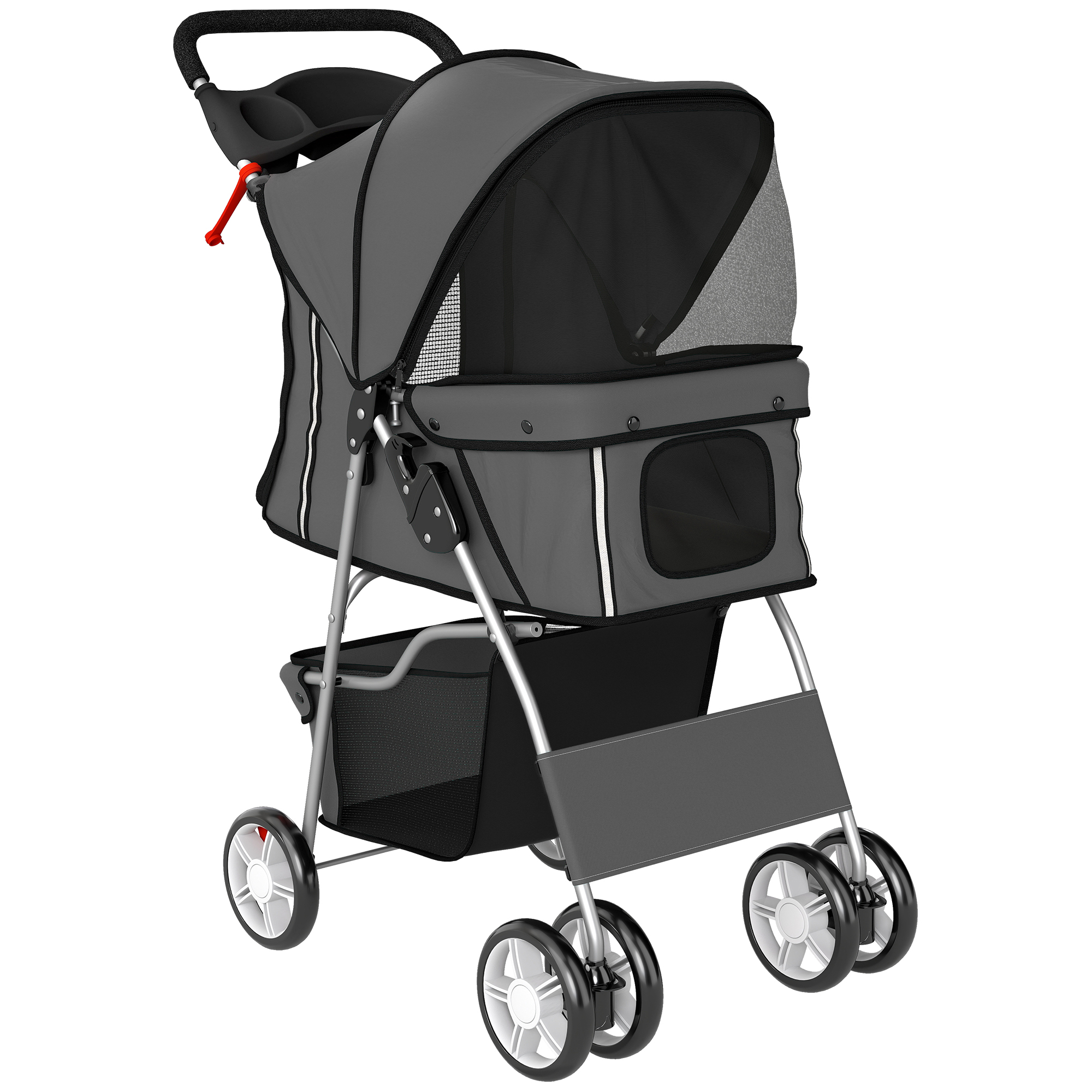 PawHut Hundewagen Hundebuggy Faltbar Katzenwagen bis 10kg mit Reflektorstre günstig online kaufen
