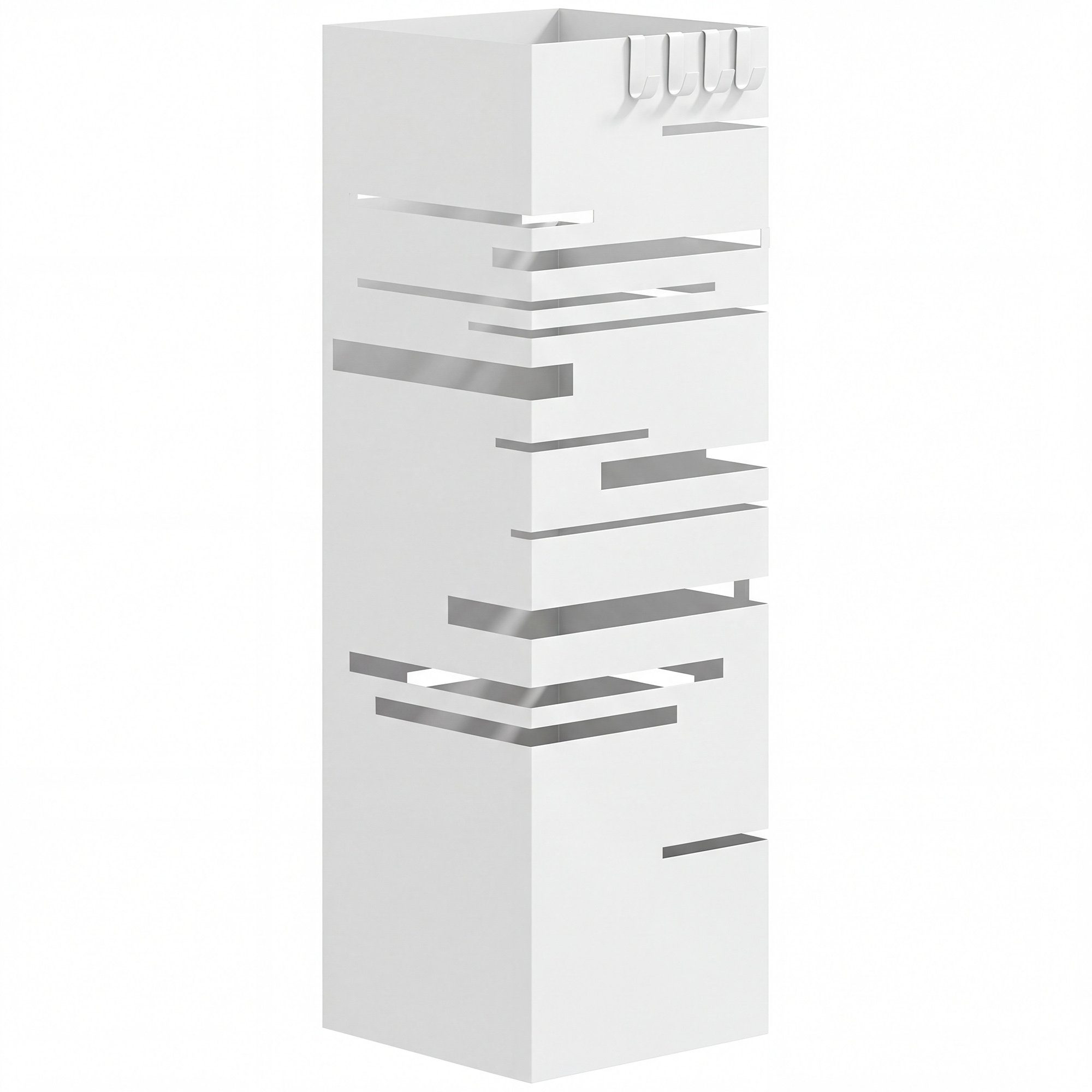 HOMCOM Metall-Regenschirmständer mit 4 Haken und herausnehmbarer Auffangsch günstig online kaufen