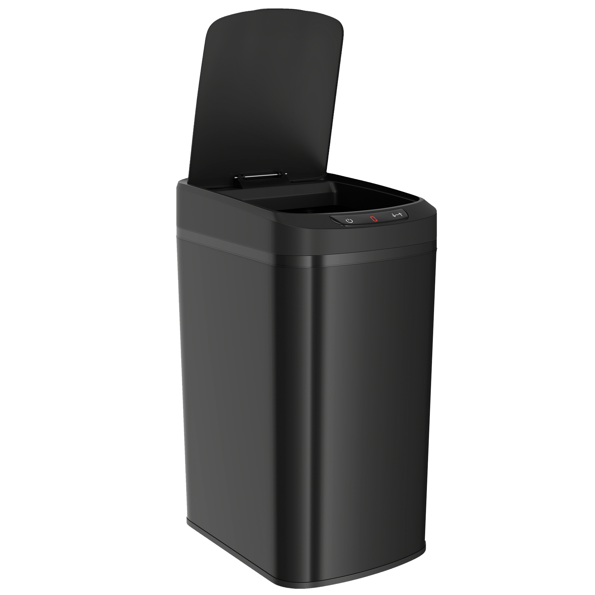 Homcom Black 12L Sensor Bin, Automatic Touchless Motion Sensor Kitchen Bin With Fingerprint Resistant Stainless Steel,