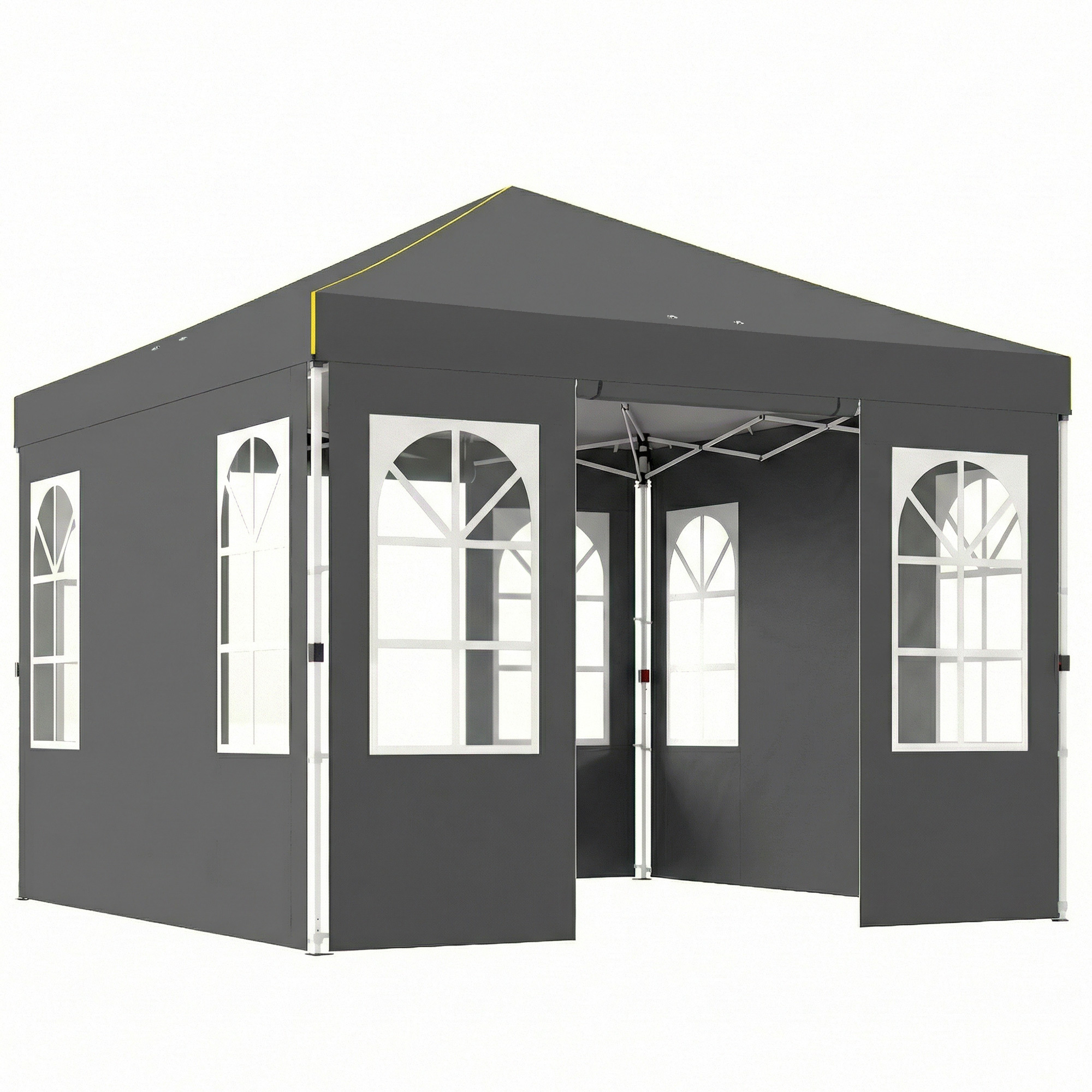 Outsunny Pavillon 3x3m Wasserdicht Stabil Winterfest Pop-up Faltpavillon, E günstig online kaufen
