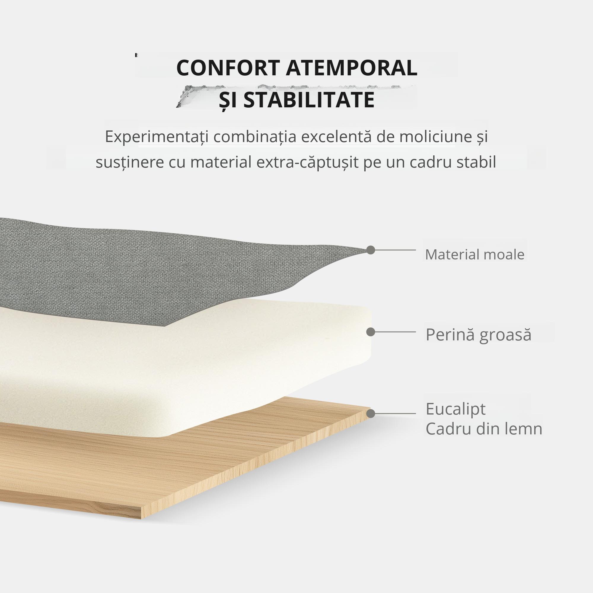  Divan cu 2 Locuri Catifelat cu Compartiment de Depozitare Inferior si Perne, 140x72x82 cm, Gri [6]