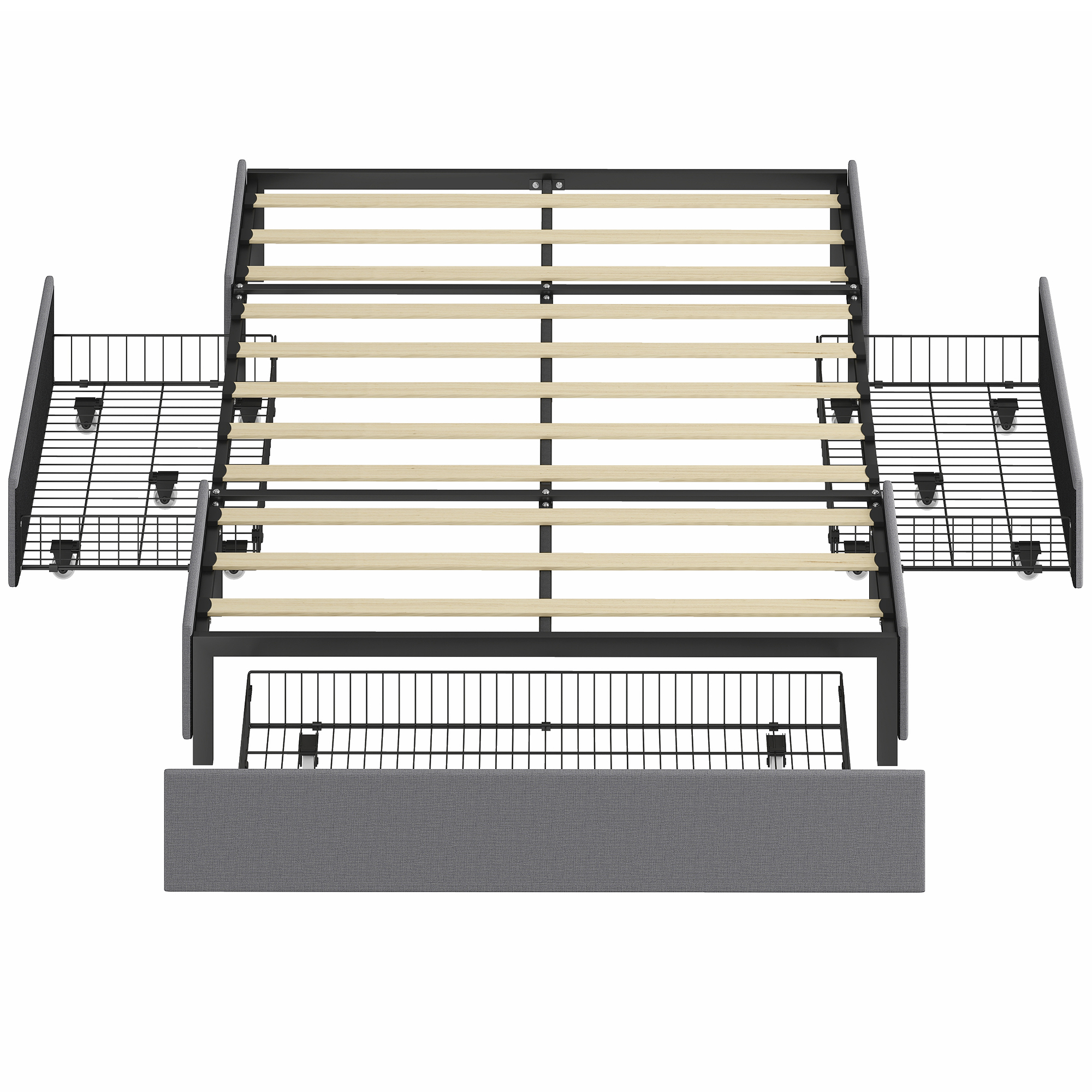HOMCOM pearl grey bed (ref. 831-910V01GY)